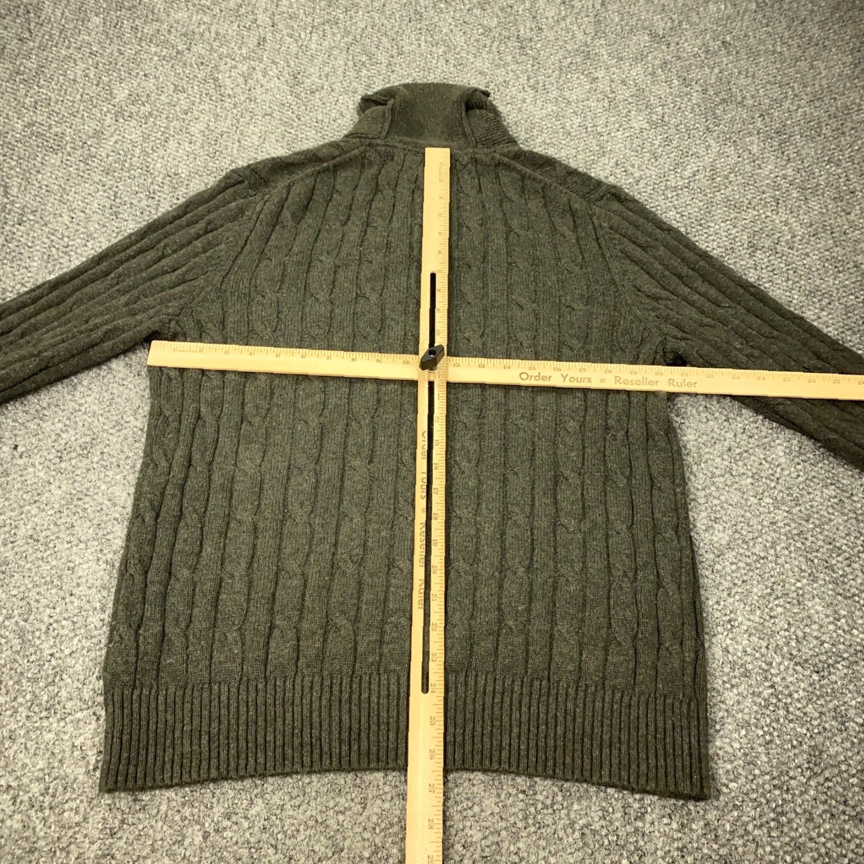 Tommy Hilfiger VINTAGE Tommy Hilfiger Mens Sweater Pullover Cable Knit Casual Fall Winter Gray Medium Wool Blend Size US L / EU 52-54 / 3 - 7 Thumbnail