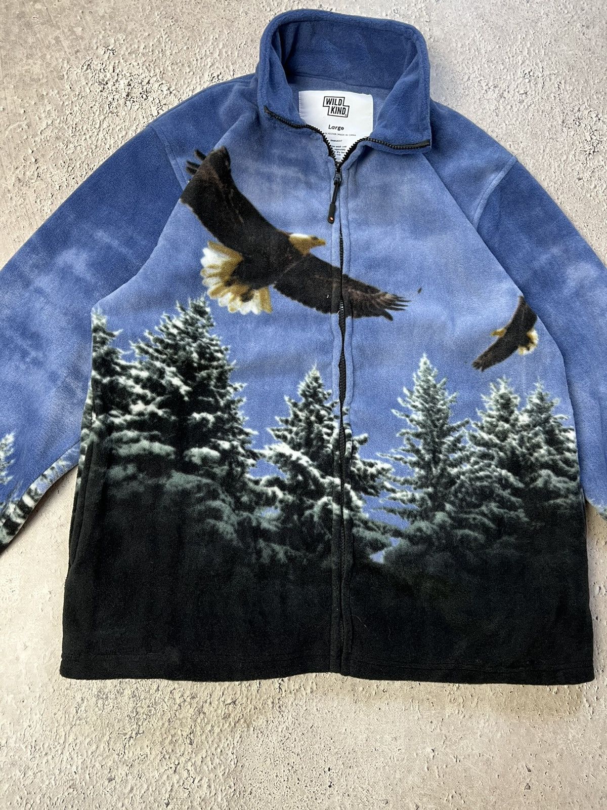 Vintage VINTAGE 90S OVERSIZED SHERPA FLEECE EAGLE ANIMAL HOODIE Size US L / EU 52-54 / 3 - 3 Thumbnail