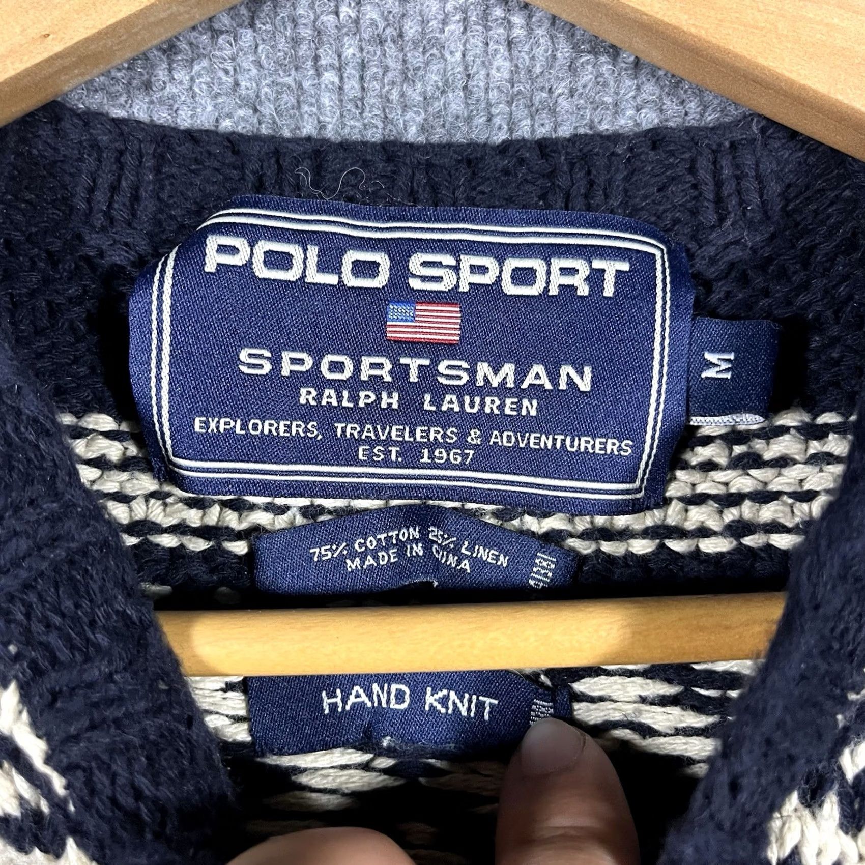 Ralph Lauren VINTAGE Ralph Lauren Polo Sport Sweater Mens Medium Blue Crew Neck Long Sleeve Knit Pullover Casual Size US M / EU 48-50 / 2 - 4 Thumbnail