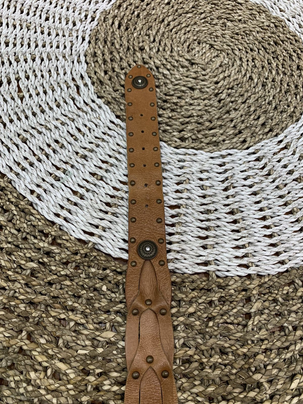 If Six Was Nine Y2k studded punk braid Brown belt Size ONE SIZE - 11 Thumbnail