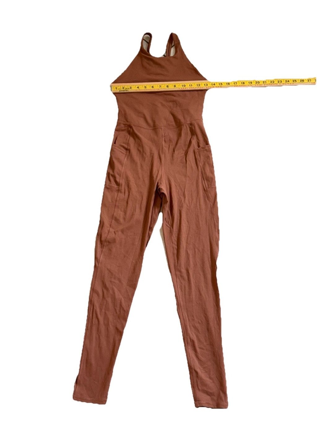 Free People FREE PEOPLE MOVEMENT HIGH NECK JUMPSUIT BODYSUIT BROWN SZ XS Size 26" / US 2 / IT 38 - 5 Thumbnail