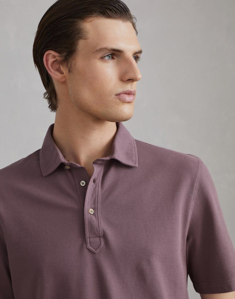 Brunello Cucinelli o1w1db10825 Polo T-Shirt in Brown Size US M / EU 48-50 / 2 - 2 Thumbnail