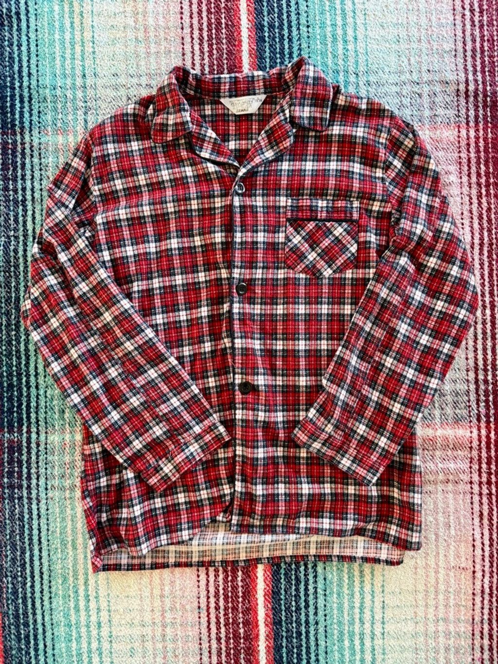 Sears 70s Sears Red Plaid Overshirt L Size US L / EU 52-54 / 3 - 1 Thumbnail