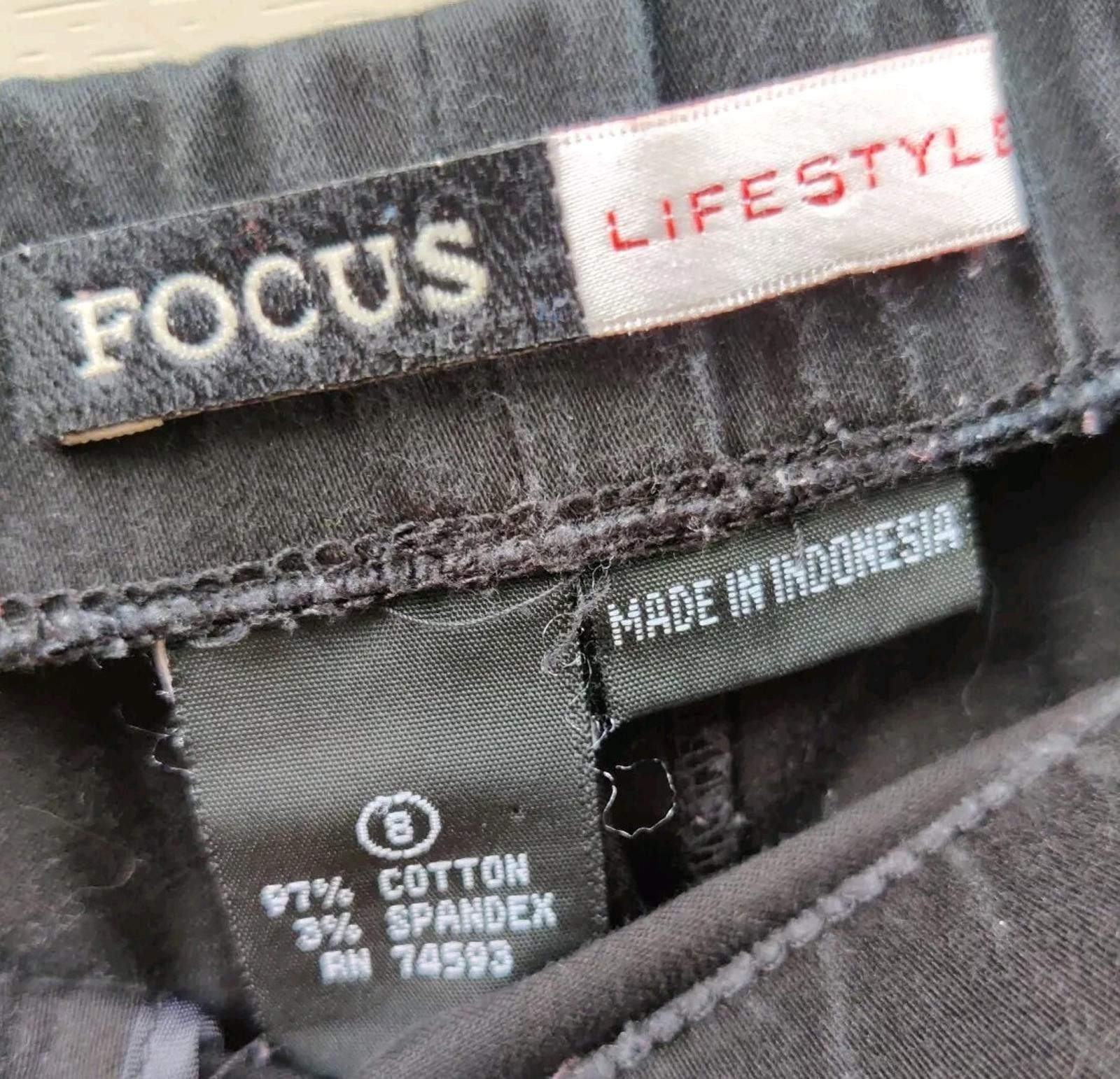 Other Focus Lifestyle Skirt Womens 8 Navy Blue Straight W/ Slit El Size 30" / US 8 / IT 44 - 5 Thumbnail