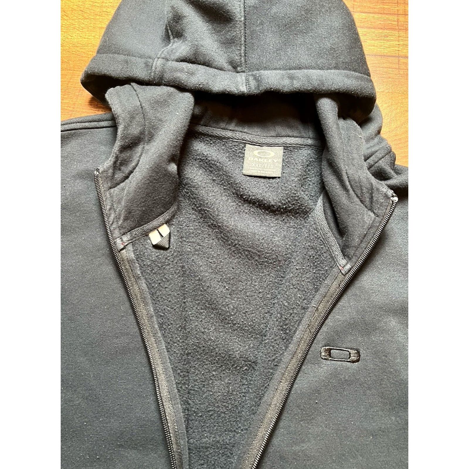 Oakley VINTAGE Oakley Hoodie Full Zip Black Mens XXL Logo 90s Pockets Hooded Size US XXL / EU 58 / 5 - 4 Thumbnail