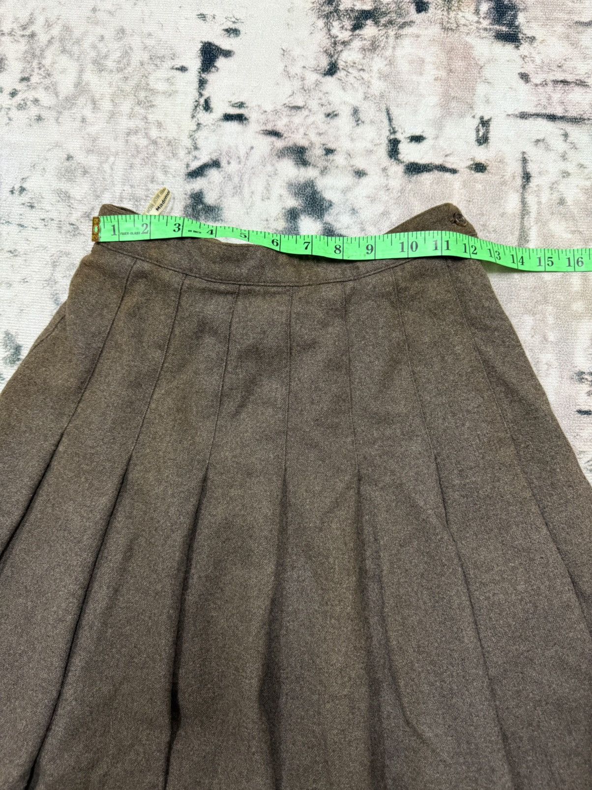 Japanese Brand × Mademoiselle Non Non × Vintage Madmoiselle Non Non plates Wool Skirt Size 24" / US 00 / IT 34 - 14 Thumbnail