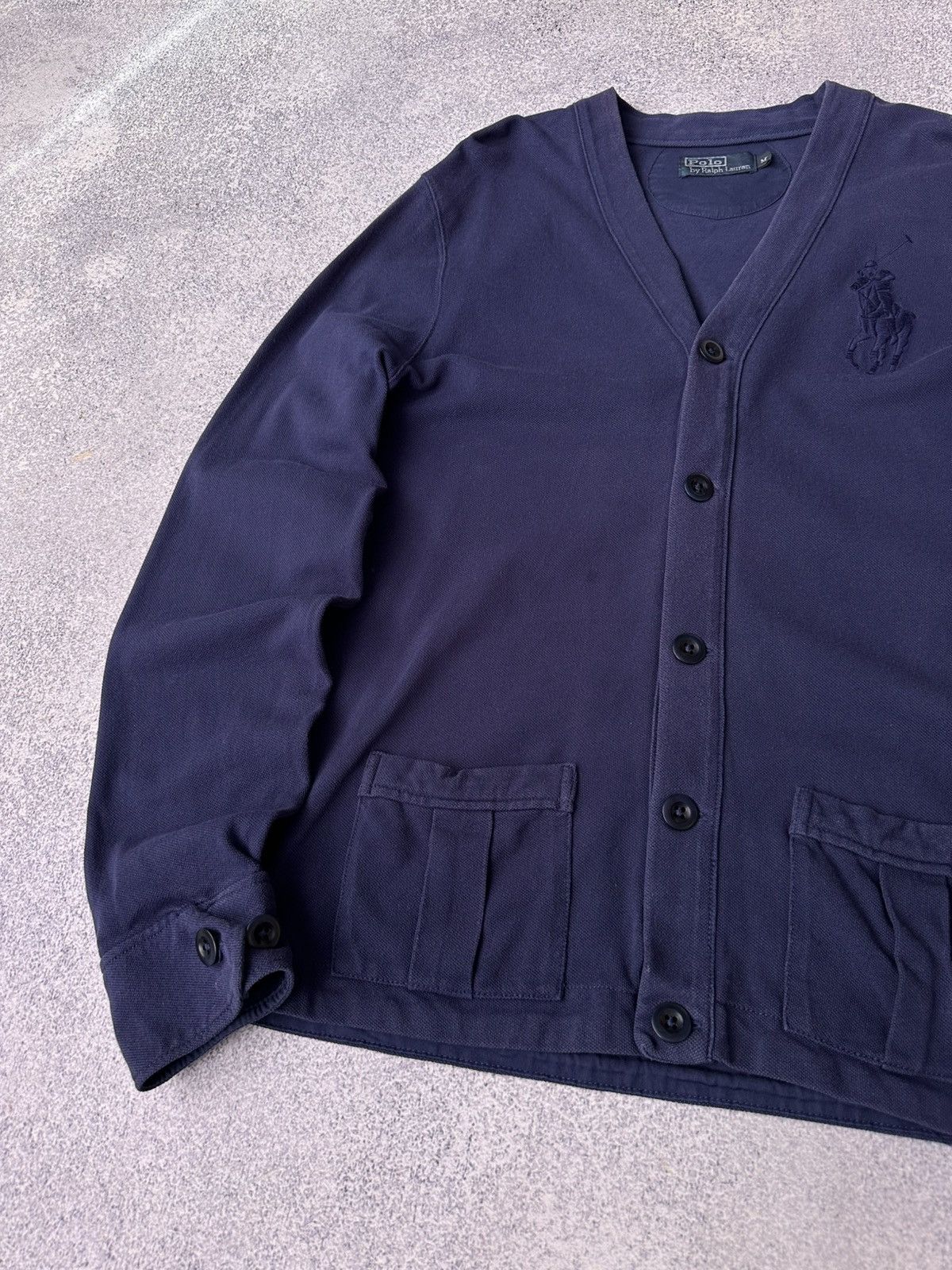 Polo Ralph Lauren Vintage Polo Ralph Lauren Woman Washed Navy Cardigan Sweater Size M / US 6-8 / IT 42-44 - 4 Thumbnail