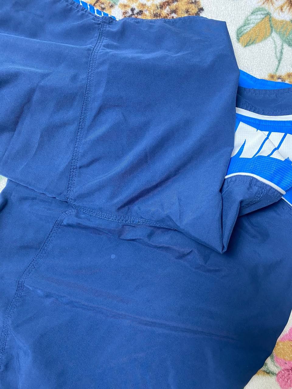 Nike Vintage blue Shorts big logo NIKE crazy Y2K streetwear Size US 32 / EU 48 - 20 Thumbnail