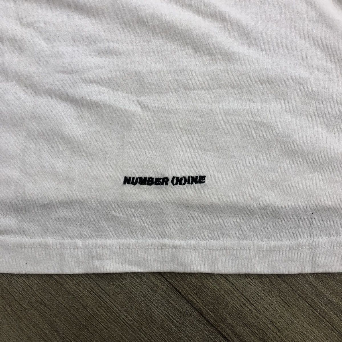 Number (N)ine 2000s Number (N)ine Denim Spell Out White Tshirt Size US M / EU 48-50 / 2 - 12 Thumbnail