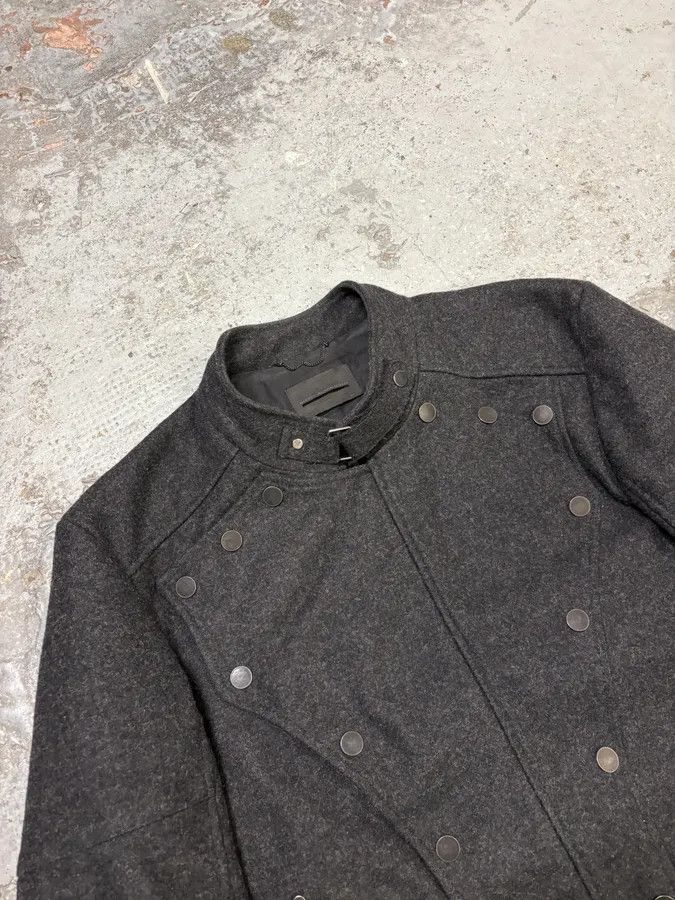 Diesel Diesel Black Gold Grey Wool Officer Buttoned Biker Jacket Size US S / EU 44-46 / 1 - 5 Thumbnail