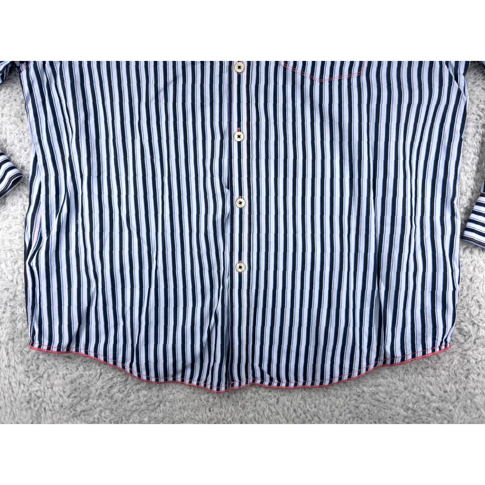 Tommy Bahama Tommy Bahama Shirt Mens XL Blue Striped 100% Cotton Button-Up Size US XL / EU 56 / 4 - 5 Thumbnail