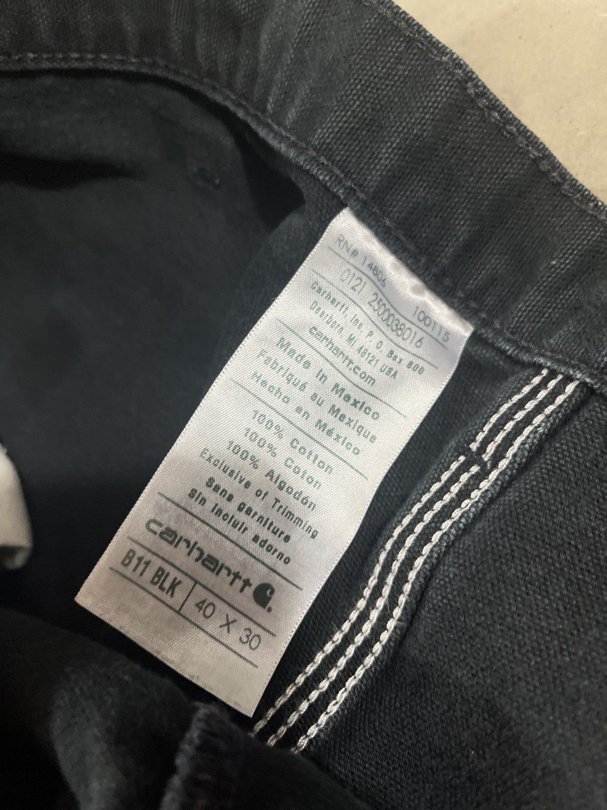 Carhartt Carhartt B11 BLK Work Pants Faded Black Size US 39 - 5 Thumbnail