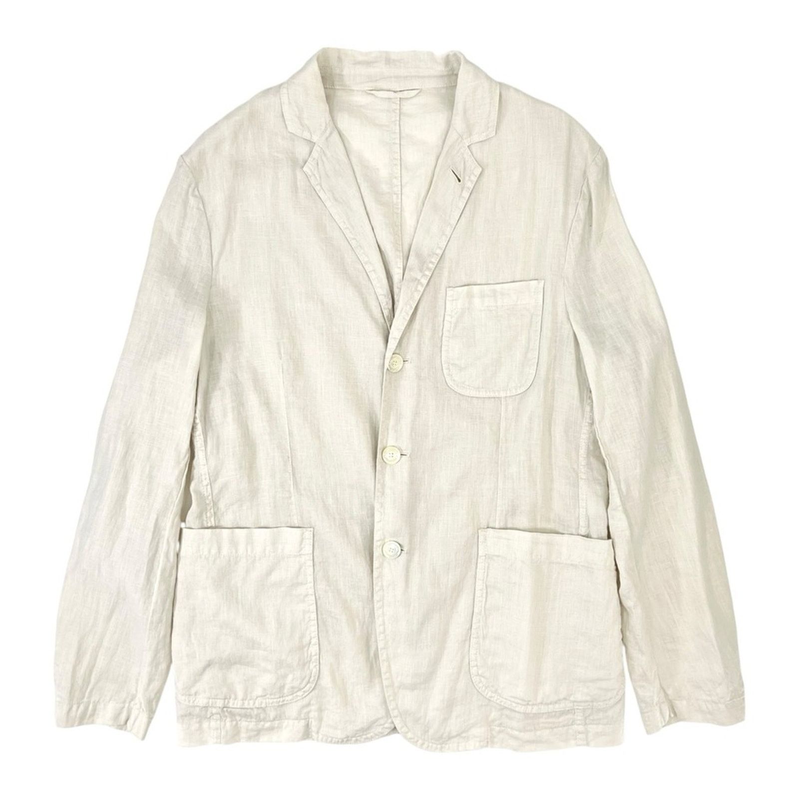 Aspesi Samurai Blazer - White Linen Lightweight Ice Blazer Jacket Size US S / EU 44-46 / 1 - 4 Thumbnail