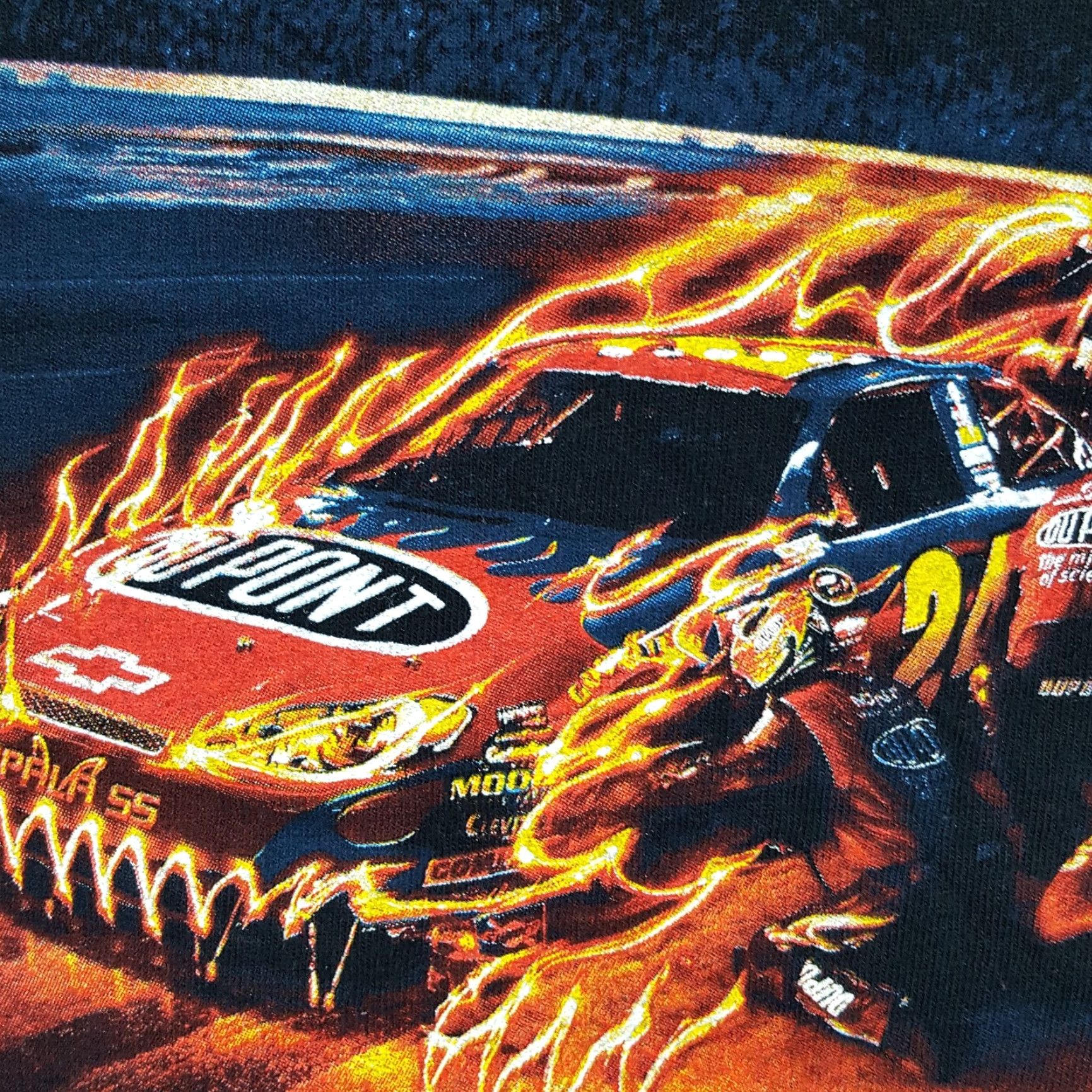Gildan VINTAGE NASCAR Pit Crew Challenge Sprint Cup Racing T-Shirt Men XL Black 90s 00s DUPONT Flame Logo Embroidered Gildan Cup Series Size US XL / EU 56 / 4 - 8 Thumbnail