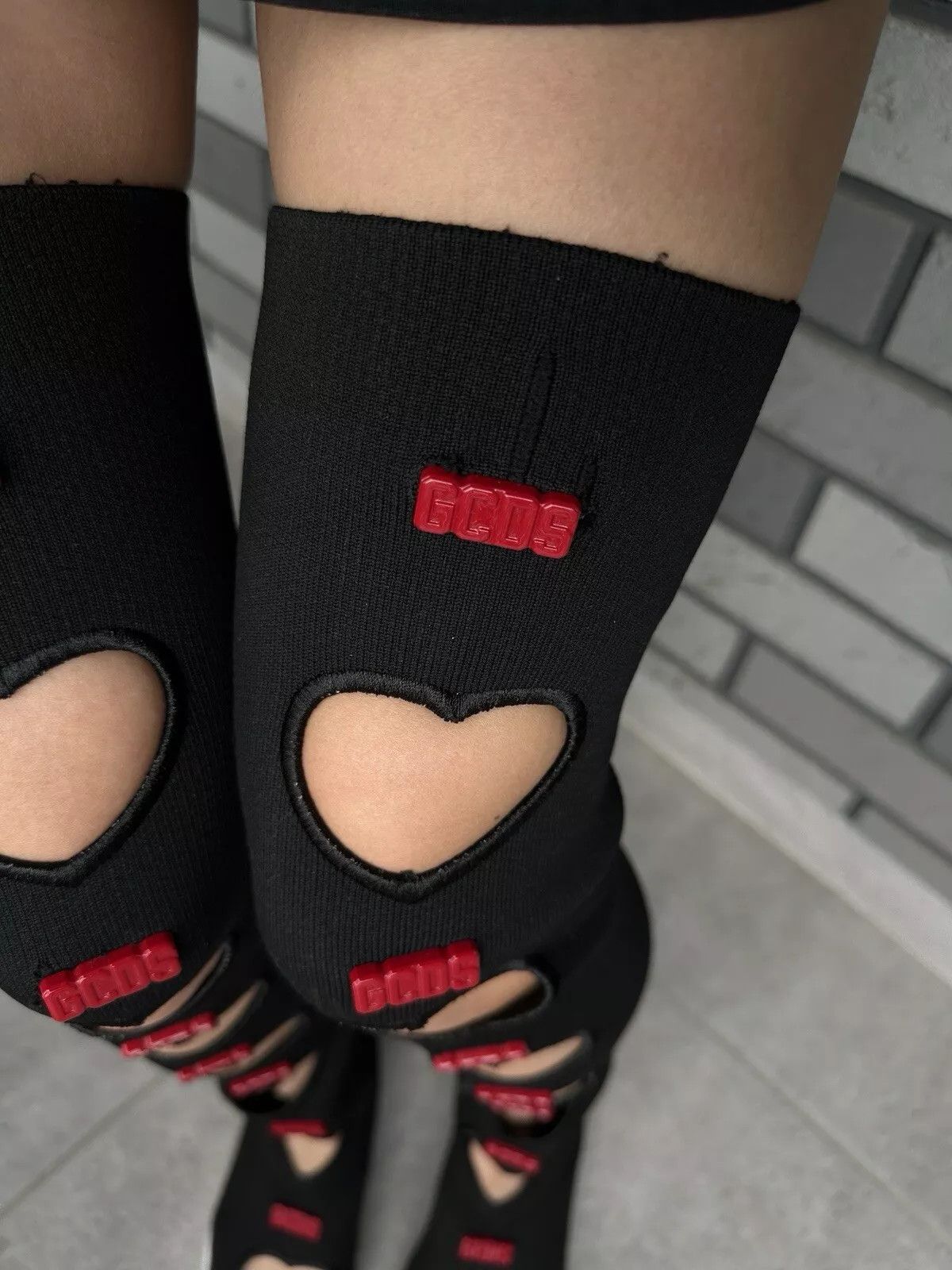 GCDS GCDS Hight Knee Socks Sneakers Leather Shoes Heart Size US 7 / IT 37 - 3 Thumbnail