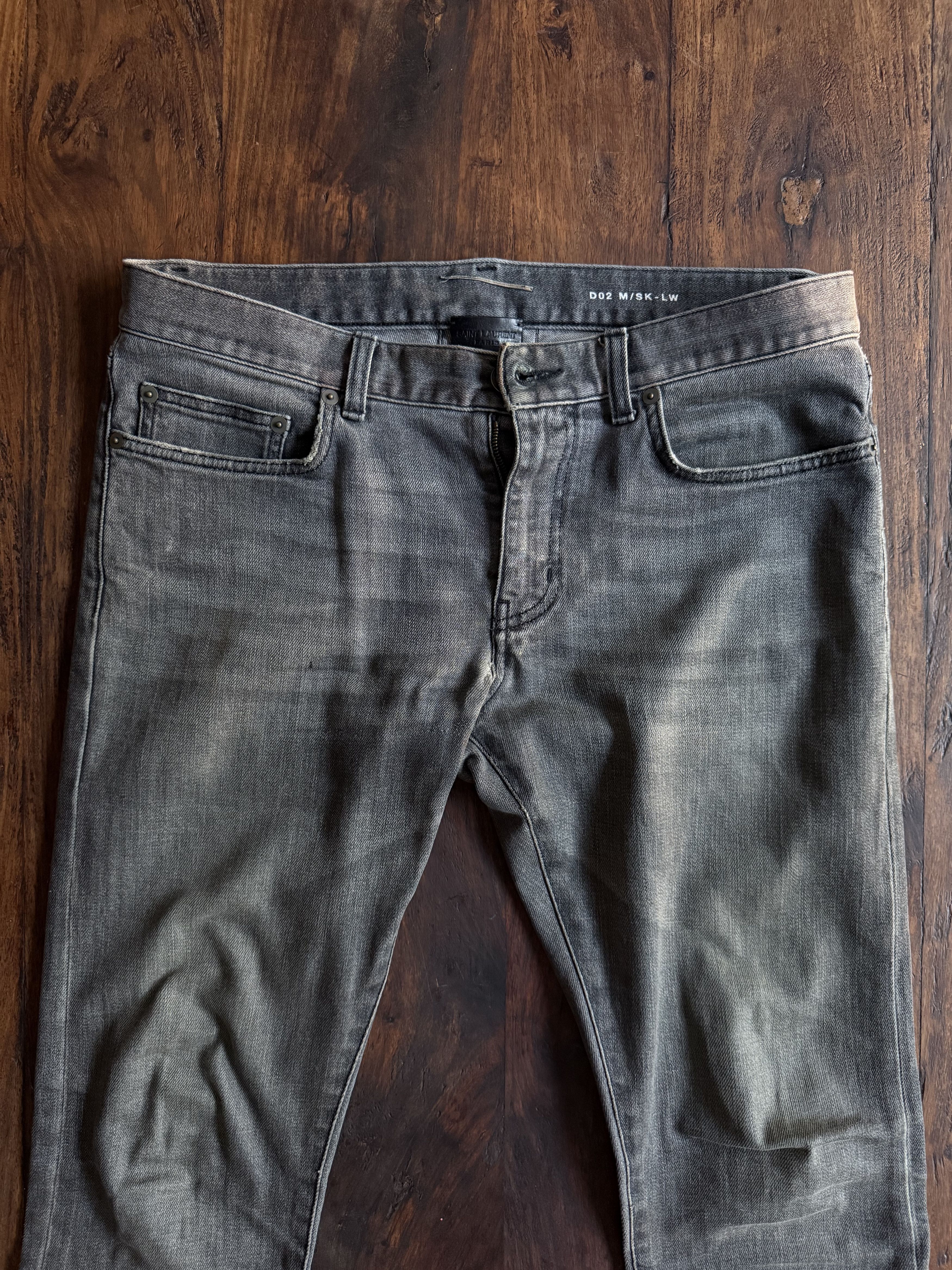 Saint Laurent Paris Saint Laurent Hedi Slimane D02 Jeans Washed Grey Size US 31 - 1 Thumbnail