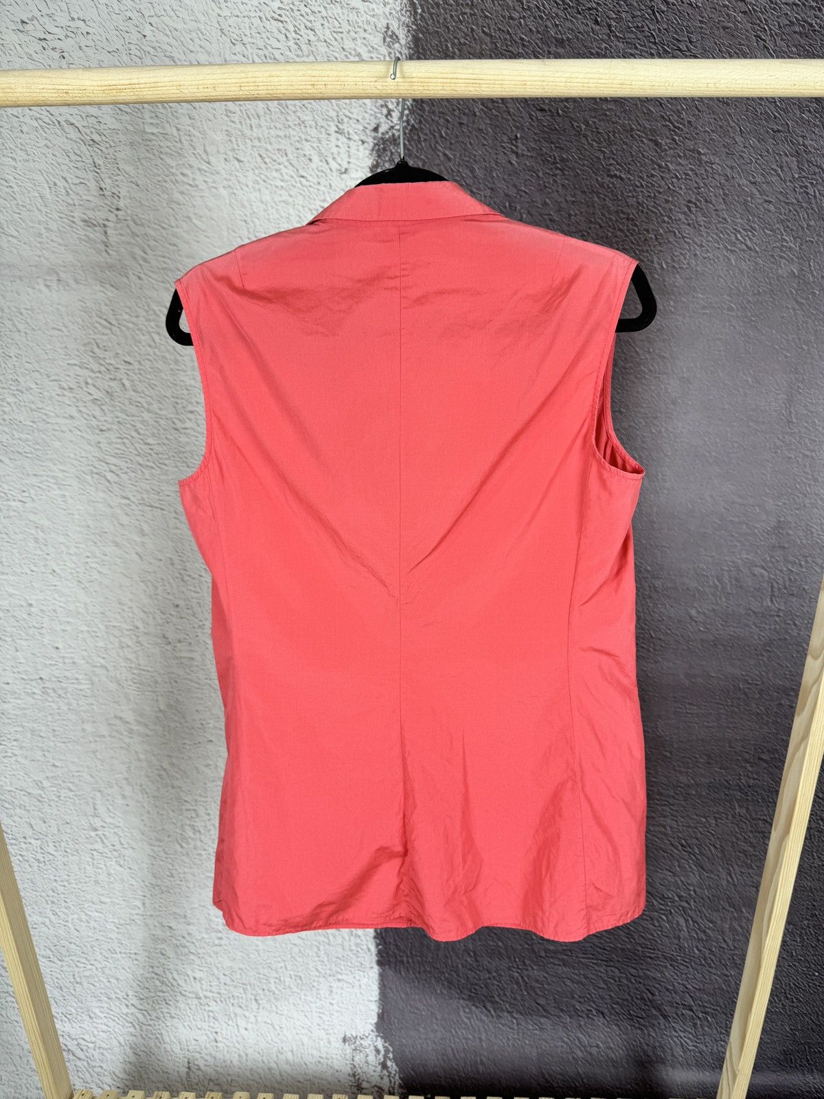 Jil Sander Jil Sander Double-Breasted Coral Sleeveless Blazer Vest Size L / US 10 / IT 46 - 7 Thumbnail