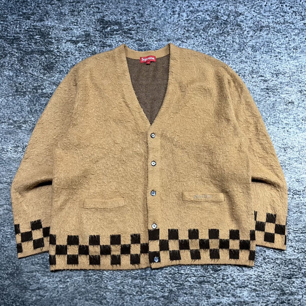 Supreme Supreme Brushed Checkerboard Cardigan Sweater Size Large Size US L / EU 52-54 / 3 - 3 Thumbnail