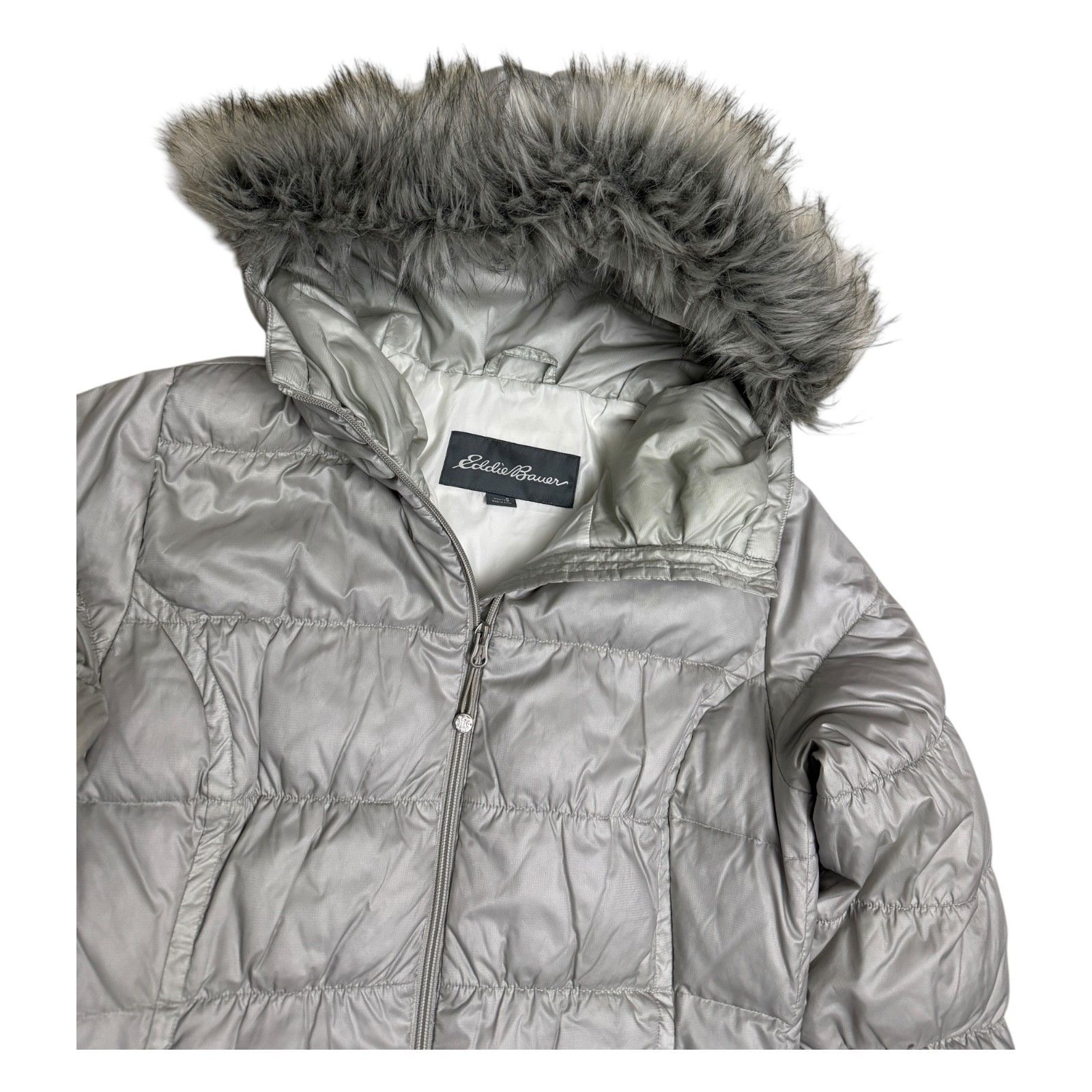 Eddie Bauer EDDIE BAUER Goose Down Faux Fur Winter Puffer Parka Coat S Size S / US 4 / IT 40 - 3 Thumbnail