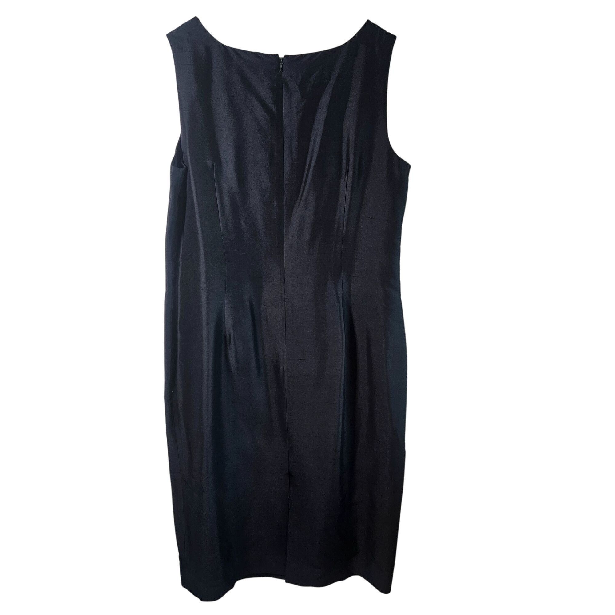 MAGGY LONDON Maggy London Womens Silk Dress Black 14 quiet luxury weddin Size XL / US 12-14 / IT 48-50 - 4 Thumbnail