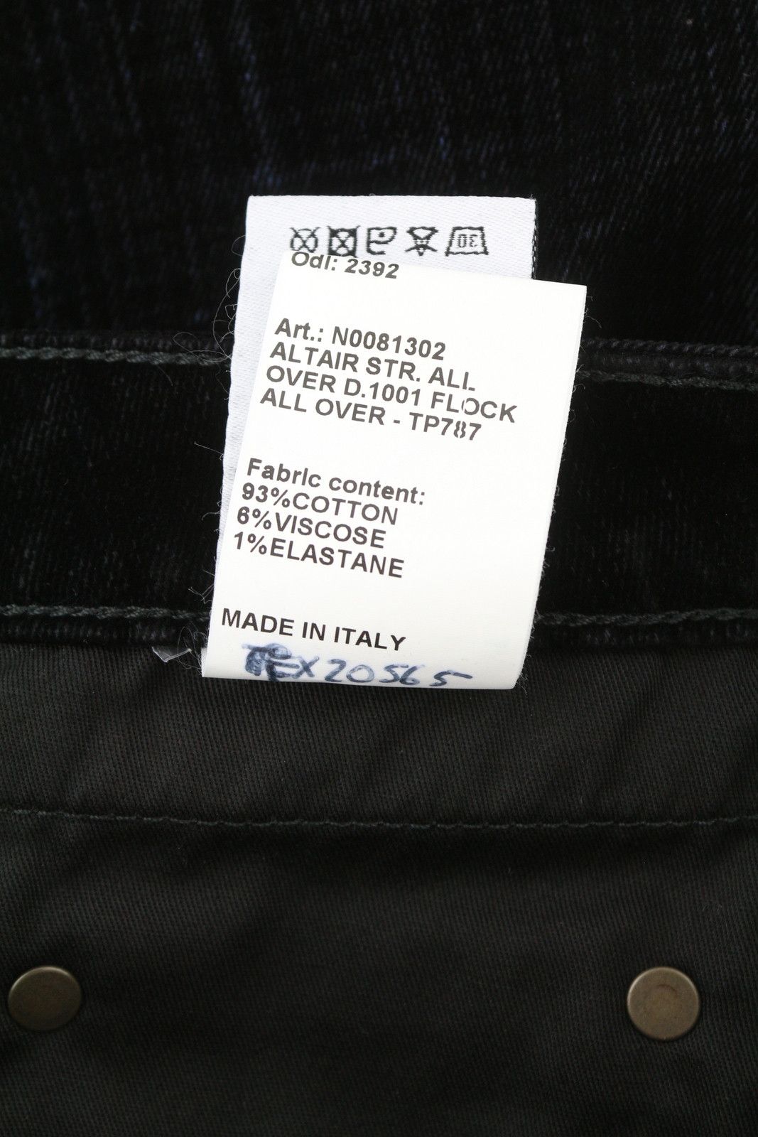 R13 BOY STRAIGHT 28 Flocked Black Velvet Cropped Logo 86253 Size 28" / US 6 / IT 42 - 8 Thumbnail