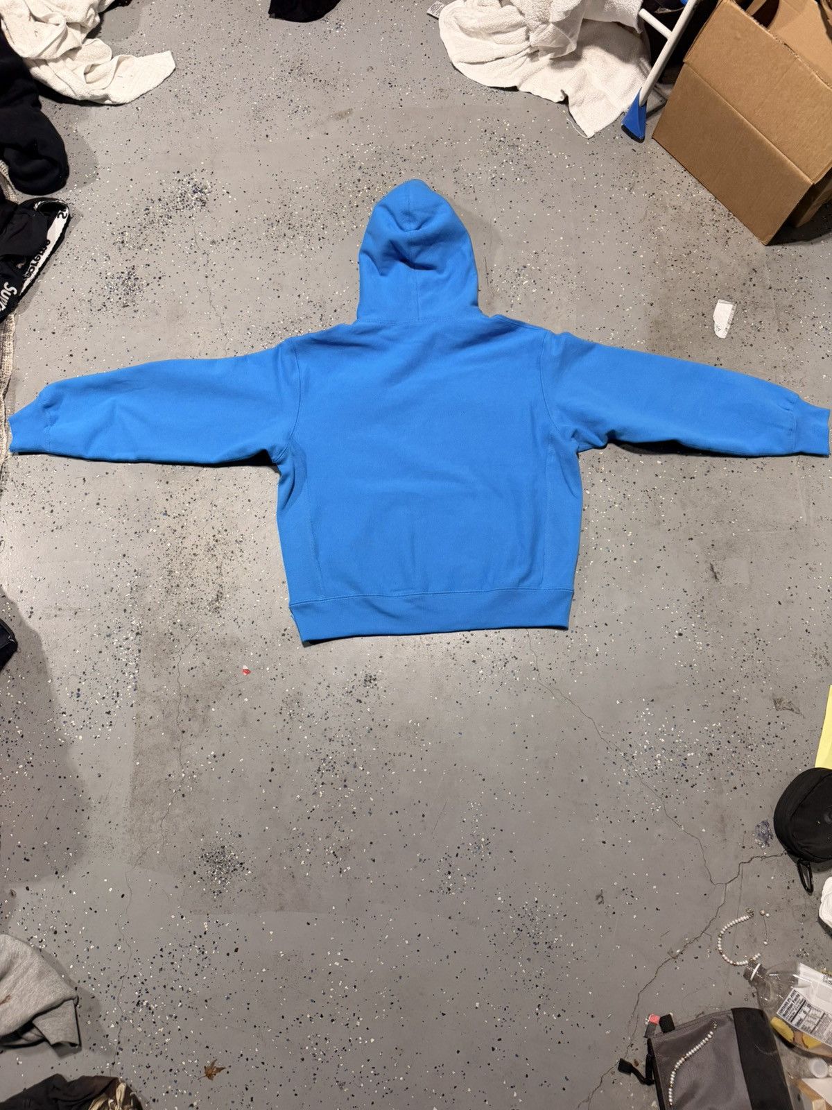 Small cyan 25 supreme hoodie