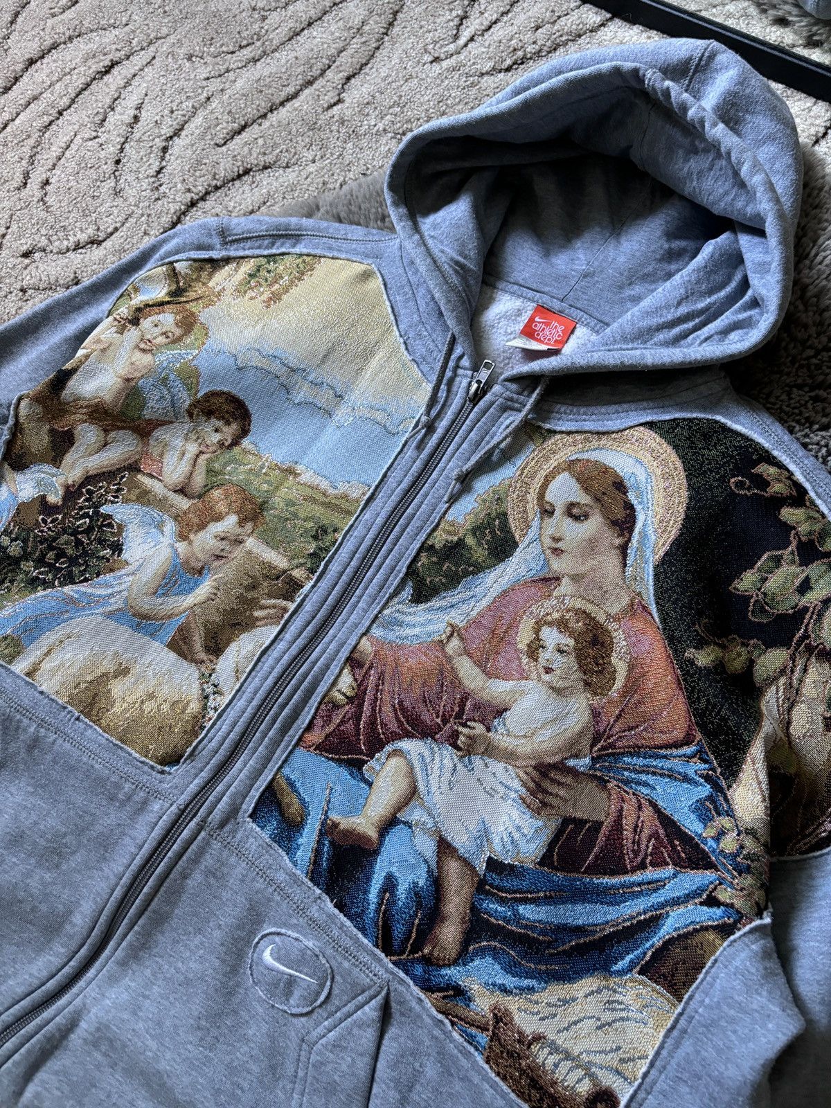 Nike × Vintage Nike reworked zip hoodie Junya Watanabe style Angels print Size US XXL / EU 58 / 5 - 5 Thumbnail