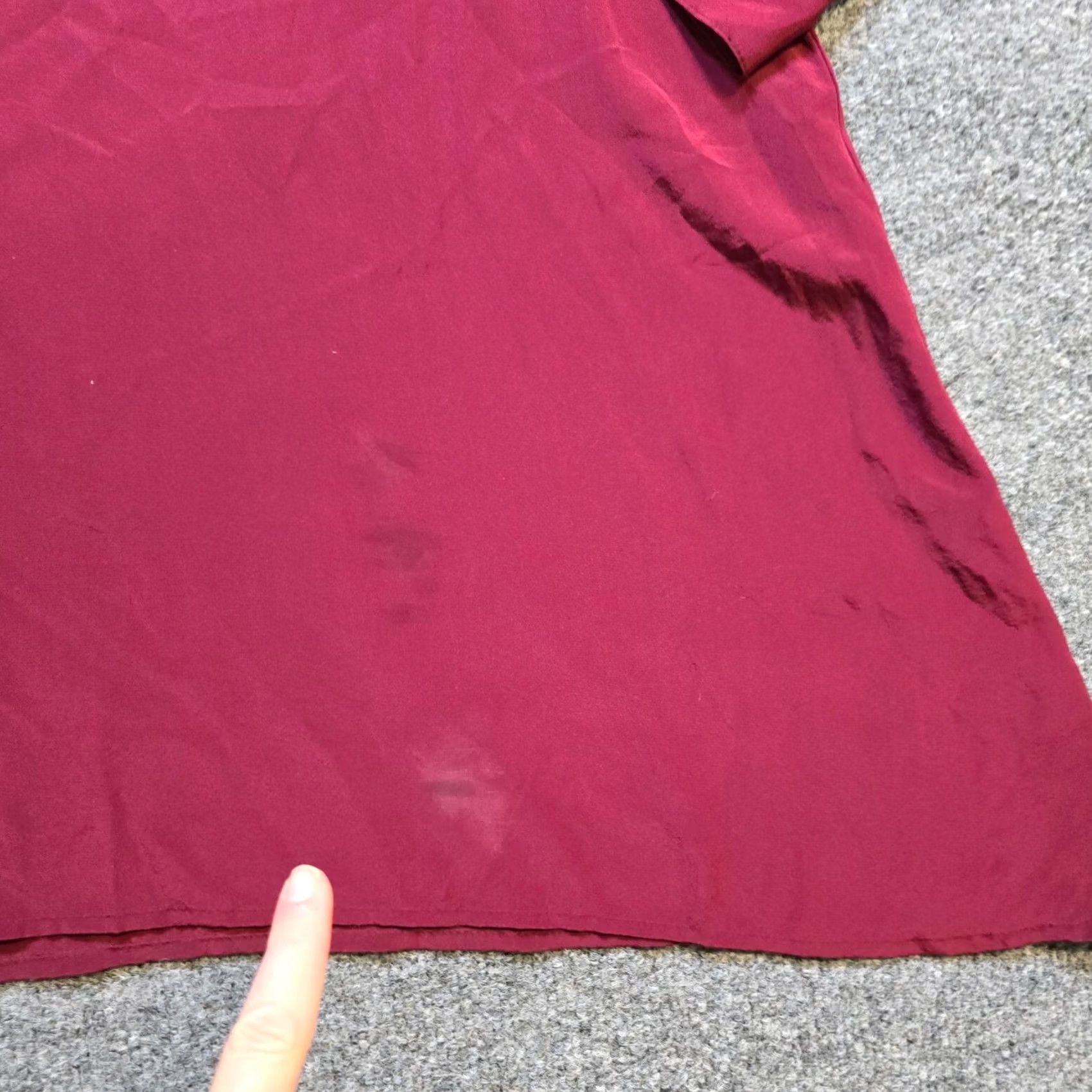 Eileen Fisher Eileen Fisher Top Womens L Red Tunic Silk Long Sleeve Lightweight Career Size L / US 10 / IT 46 - 5 Thumbnail