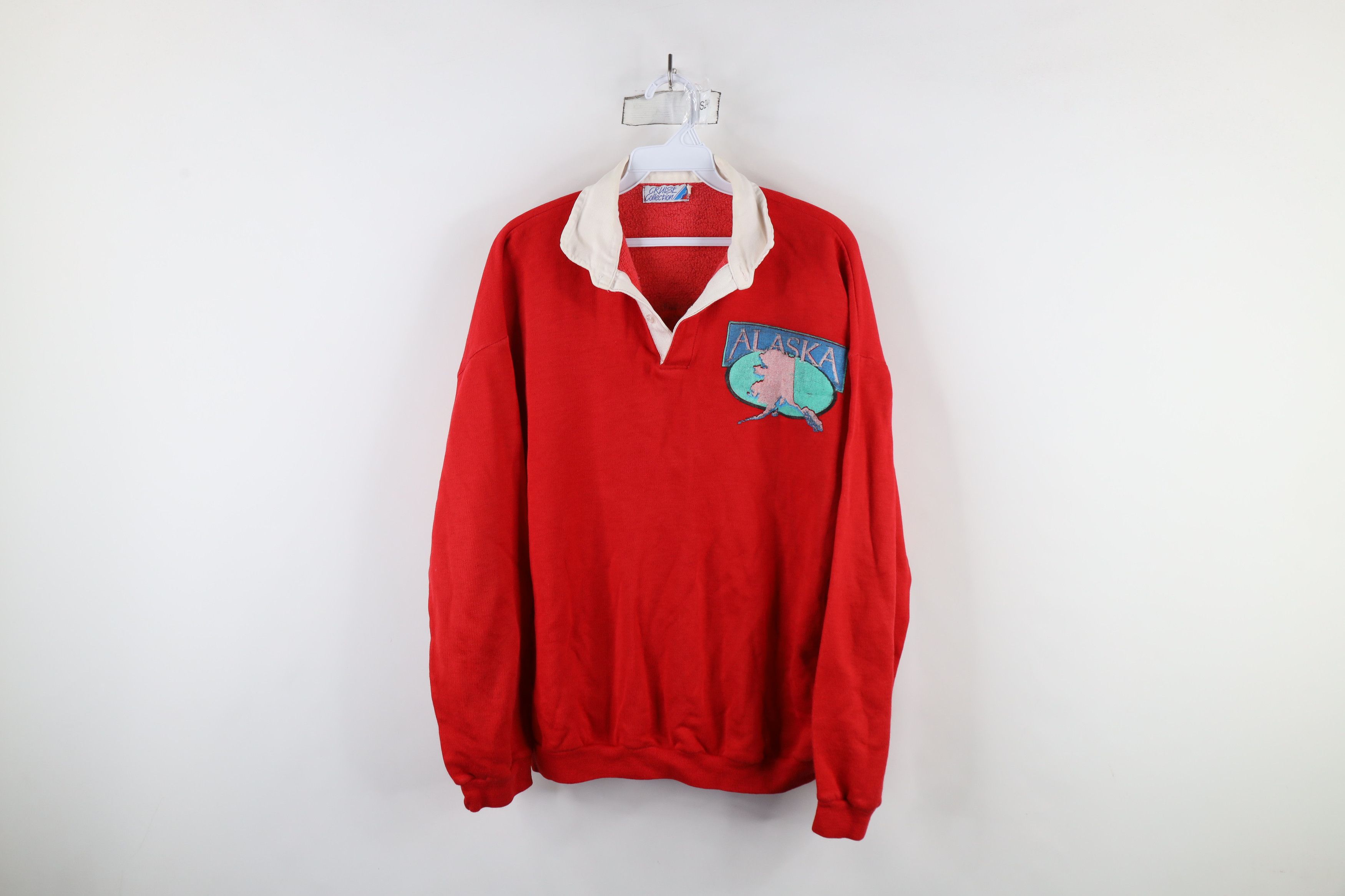 Vintage Vintage 90s Streetwear Alaska Collared Sweatshirt USA Size US M / EU 48-50 / 2 - 1 Thumbnail