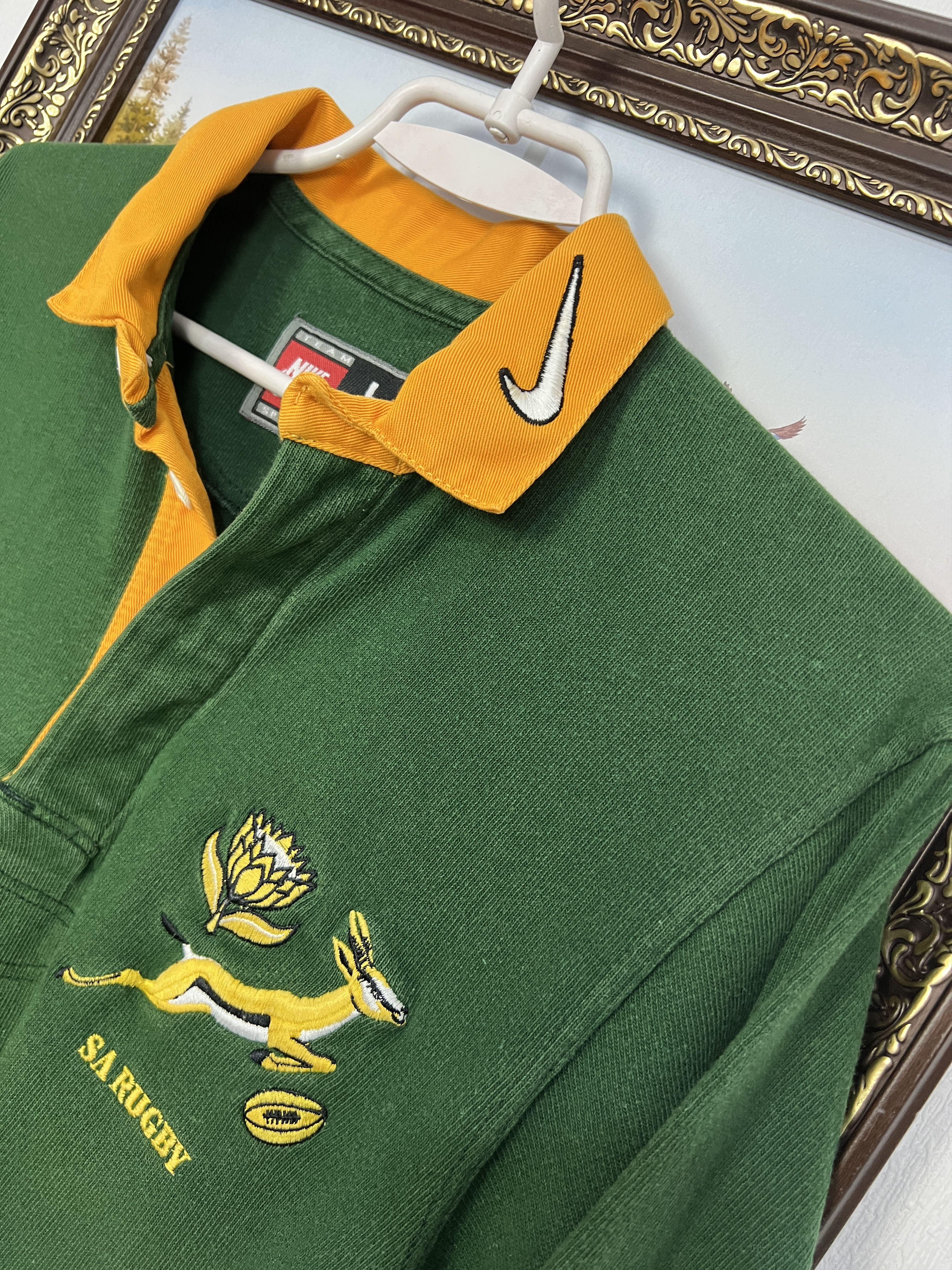 Nike South Africa Lion Rugby Union Long Sleeve Jersey Shirt Size US L / EU 52-54 / 3 - 4 Thumbnail