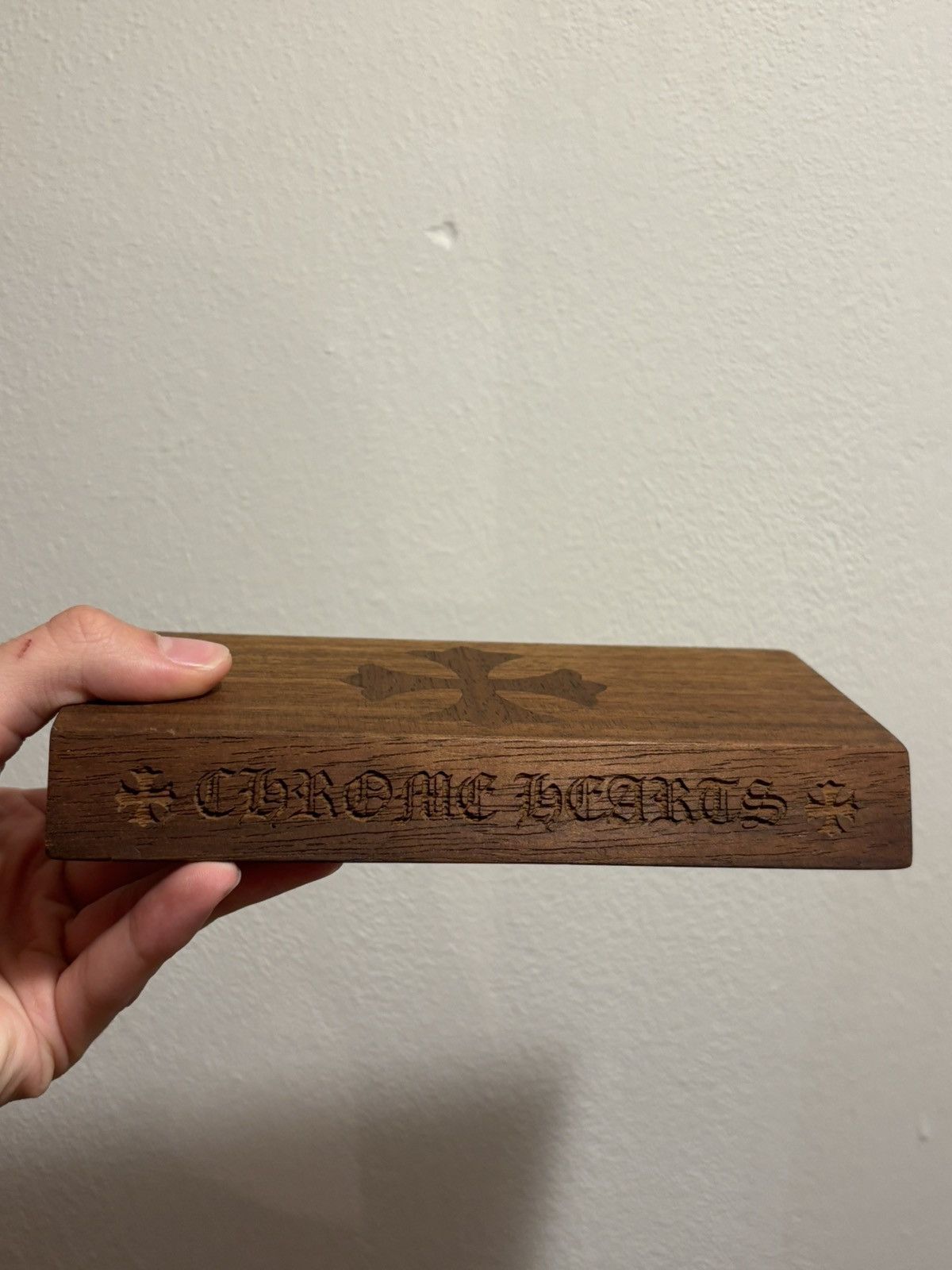 Chrome Hearts Chrome Hearts wooden display block | Grailed
