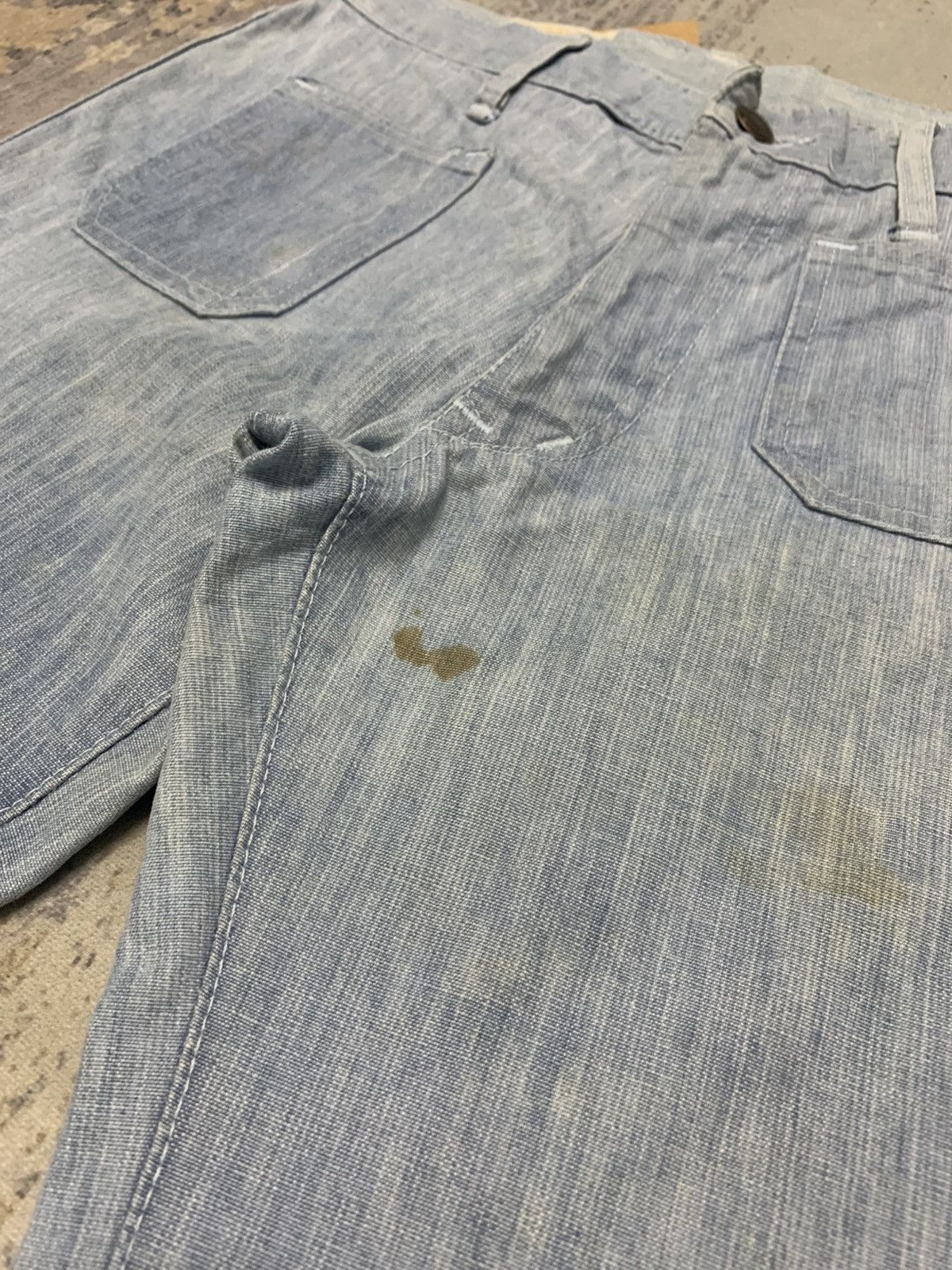 Japanese Brand Vintage 80s ELJOHN Flare Insane Hippie Denim Jeans W27 Size US 27 - 4 Thumbnail