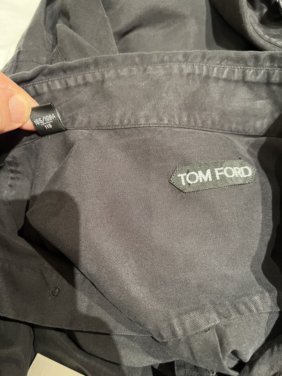 Tom Ford TOM FORD Long Sleeves Black Shirt Size 17/5 44 100% LYOCELL Size US XL / EU 56 / 4 - 10 Thumbnail