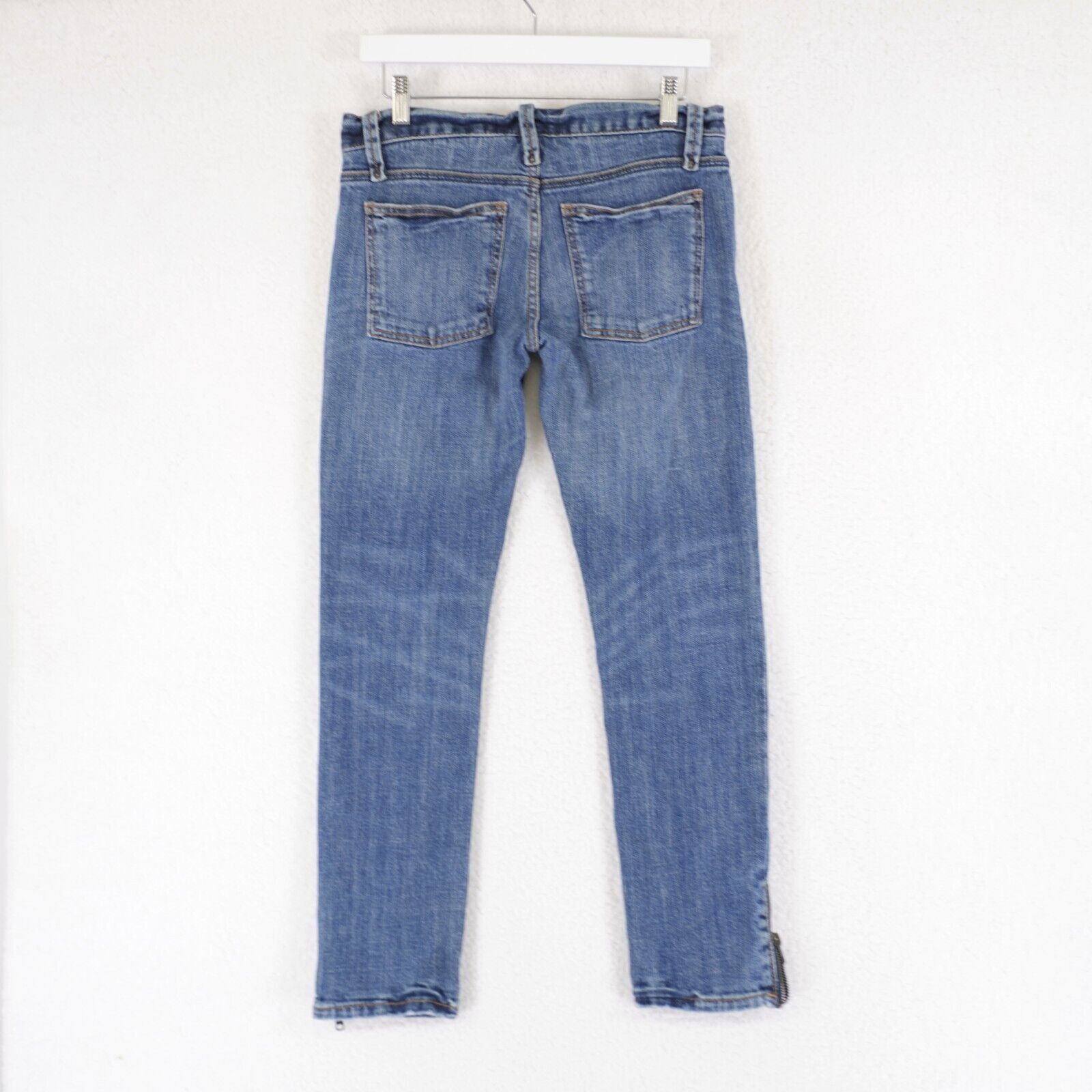 Gap Gap 1969 Stone Wash Blue Jeans Zip Up Ankle 4R 31/28 Low Ris Size 31" - 4 Thumbnail