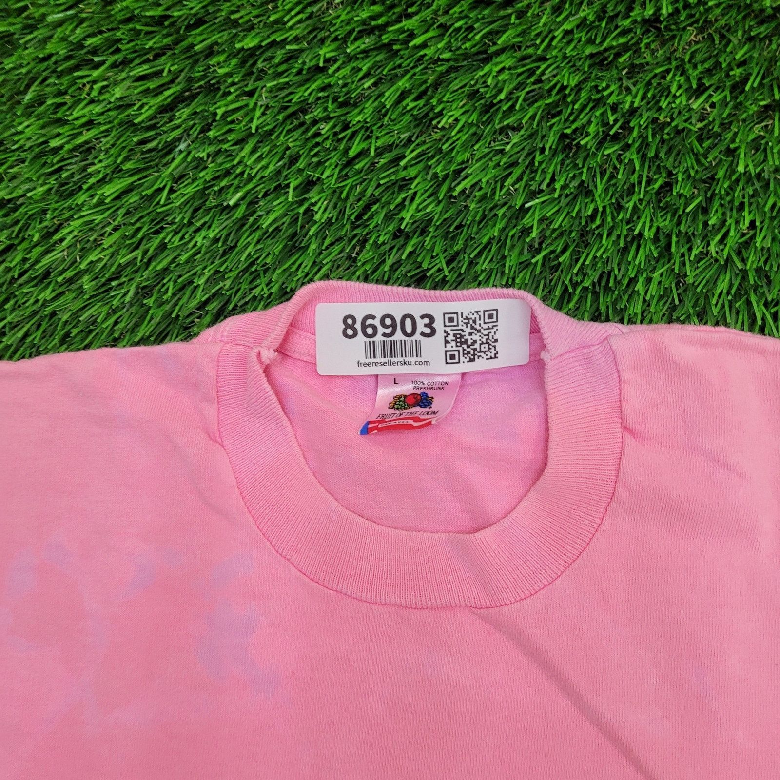 Fruit Of The Loom VTG 90s Daytona Beach Neon Pink T-Shirt Womens M/L Bleached Size L / US 10 / IT 46 - 2 Thumbnail
