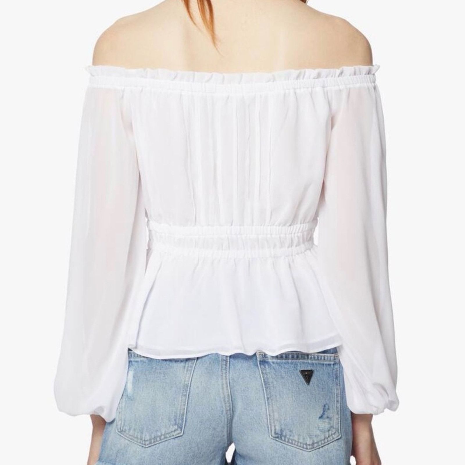 Guess New Guess Elegant White Off-Shoulder Blouse size S Size S / US 4 / IT 40 - 2 Thumbnail