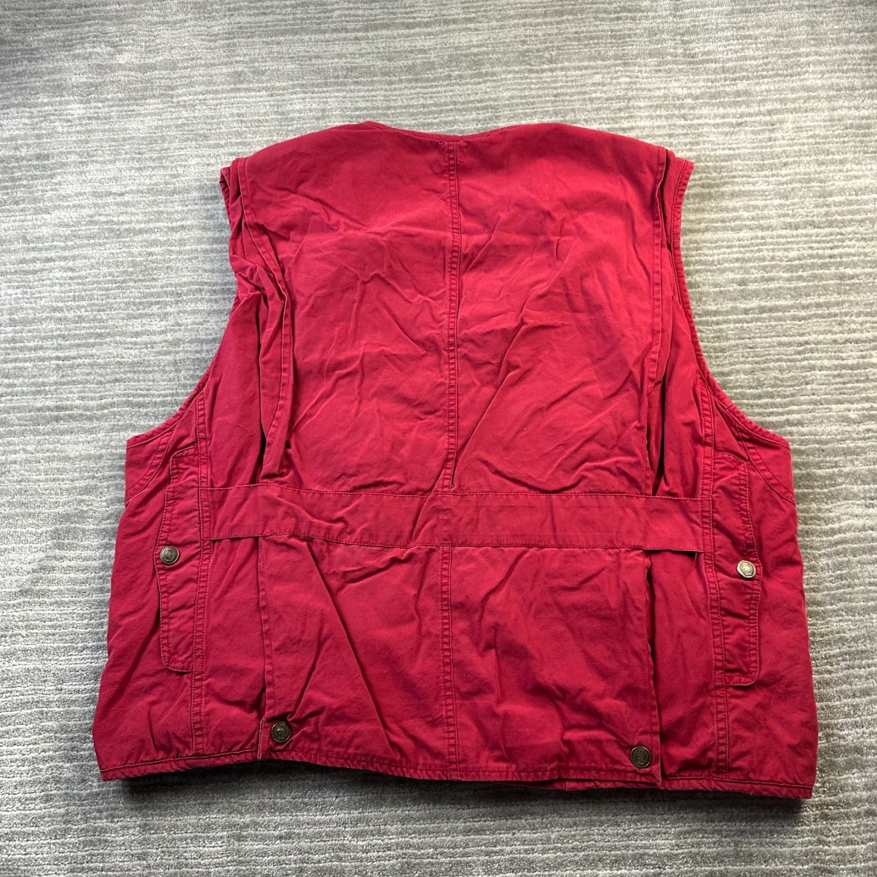 Tommy Hilfiger VINTAGE Tommy Hilfiger Vest Mens XL Red Utility Fishing Hunting Gorp Size US XL / EU 56 / 4 - 2 Thumbnail