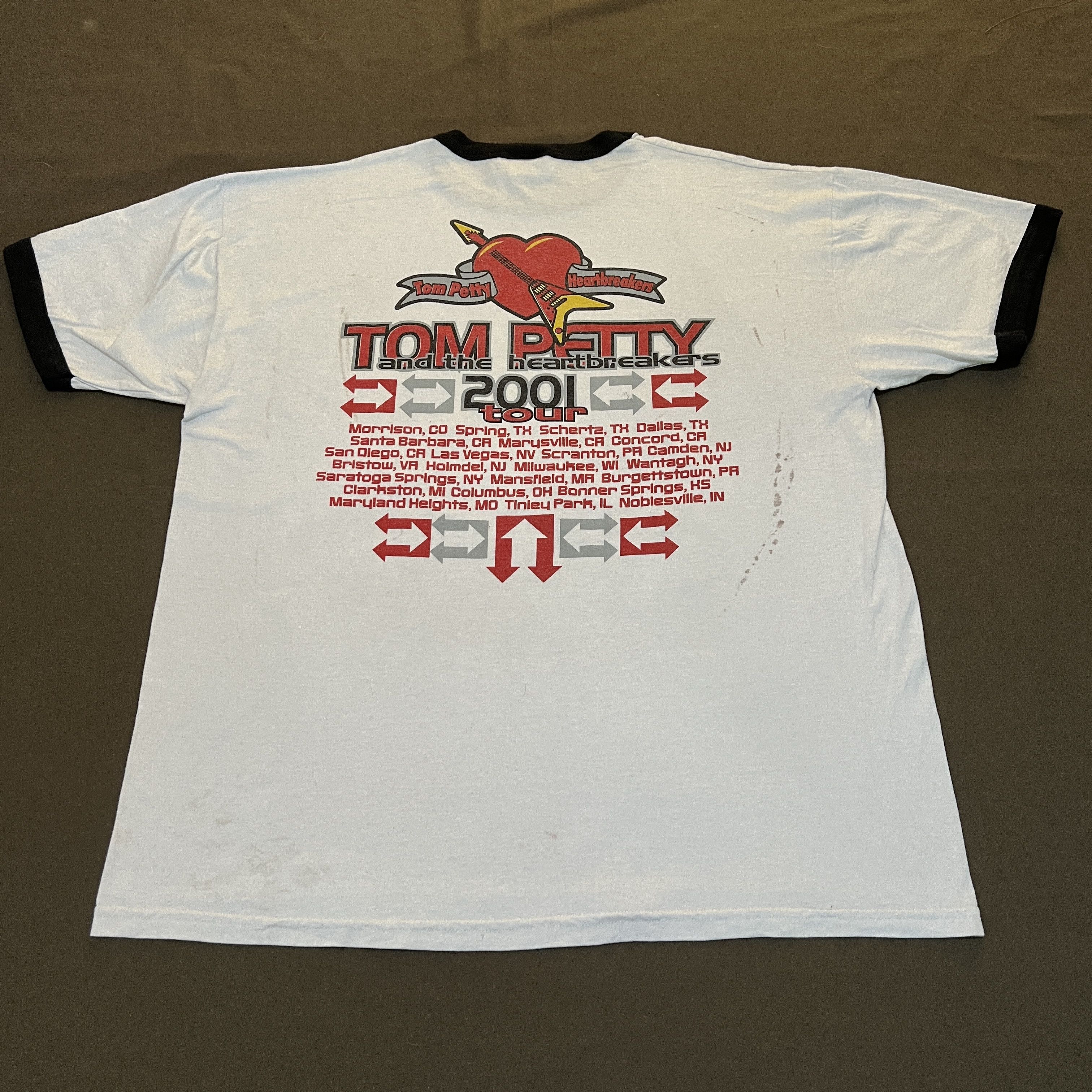 Vintage 2001 Tom Petty & Heartbreakers Tour Promo Tee XL