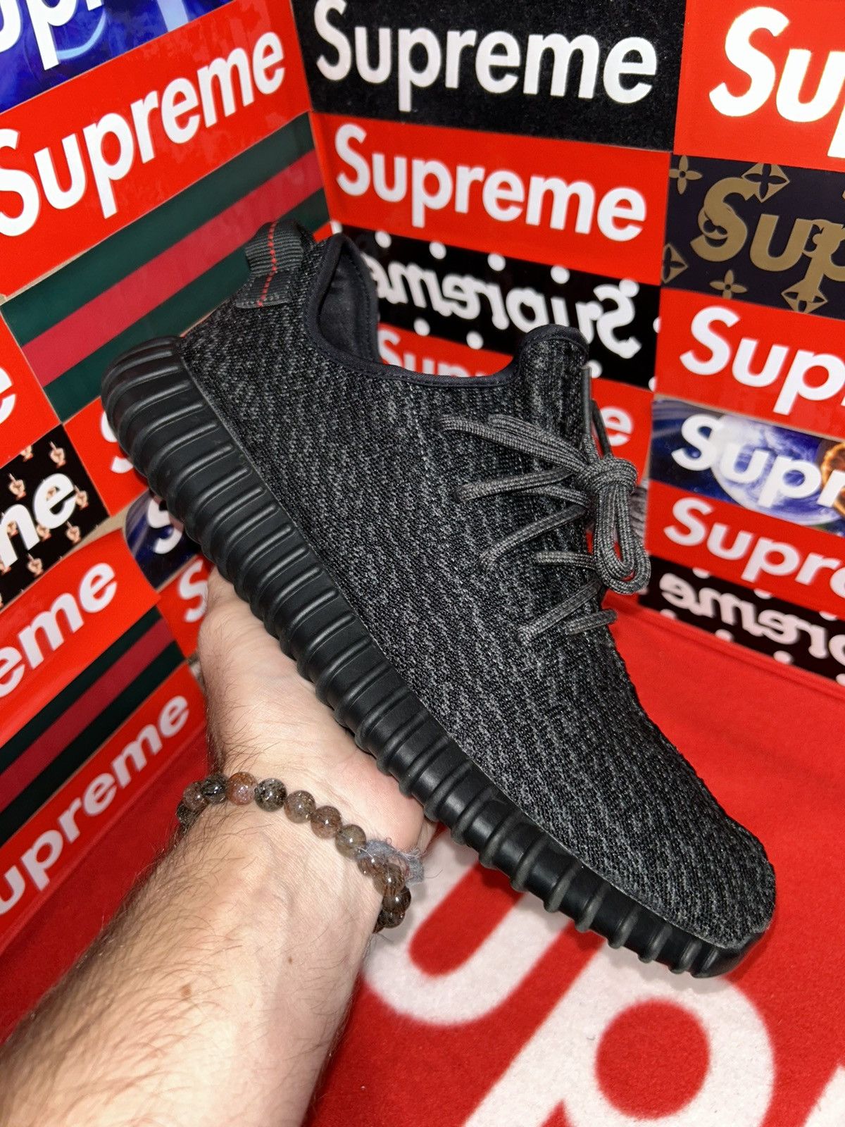 Adidas adidas Yeezy Boost 350 Pirate Black (2015) AQ2659 size 12 Size US 12 / EU 45 - 8 Thumbnail