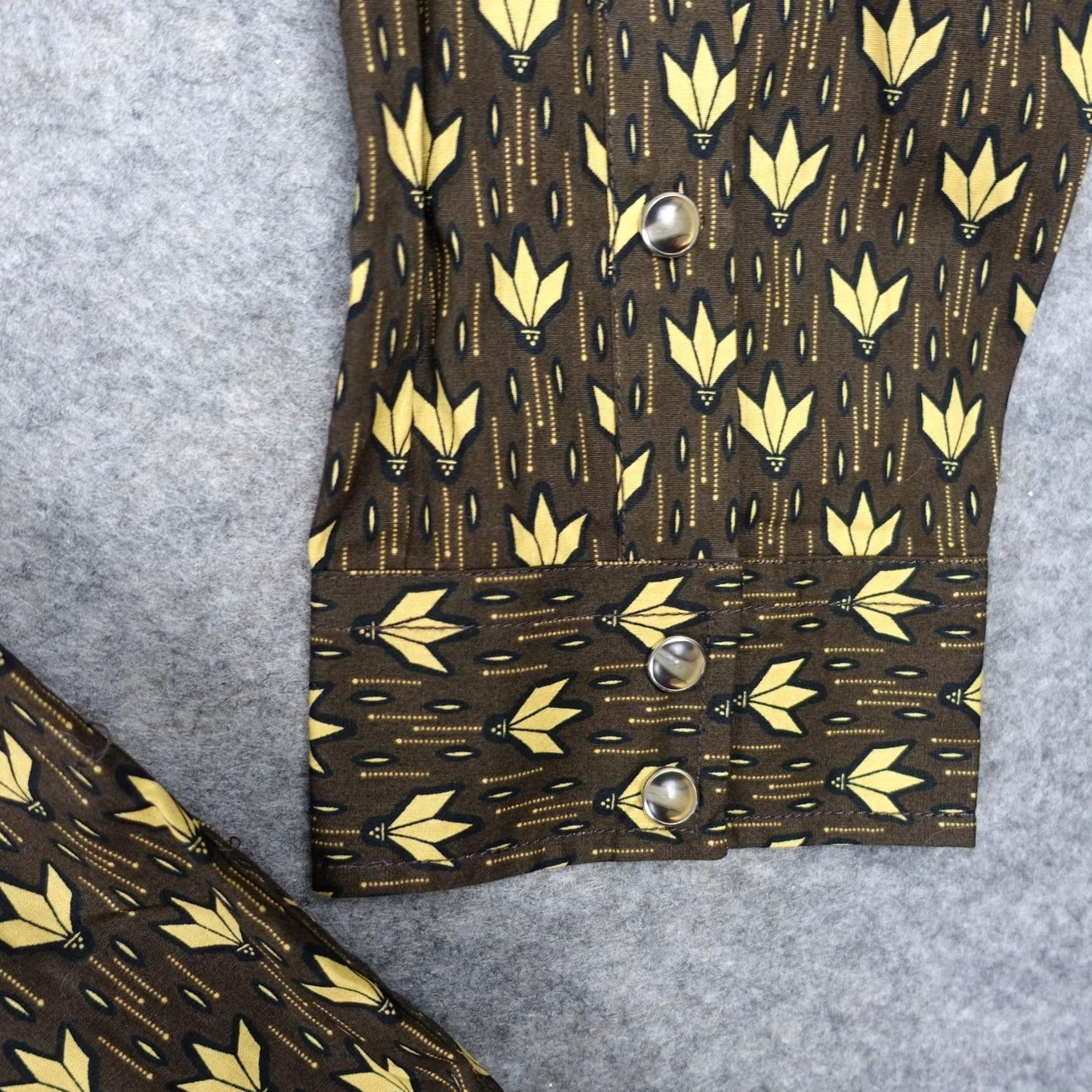 Cody James Cody James Shirt Mens 2XL Tall Brown Geometric Pattern Western Snap Long Sleeve Size US XXL / EU 58 / 5 - 6 Thumbnail