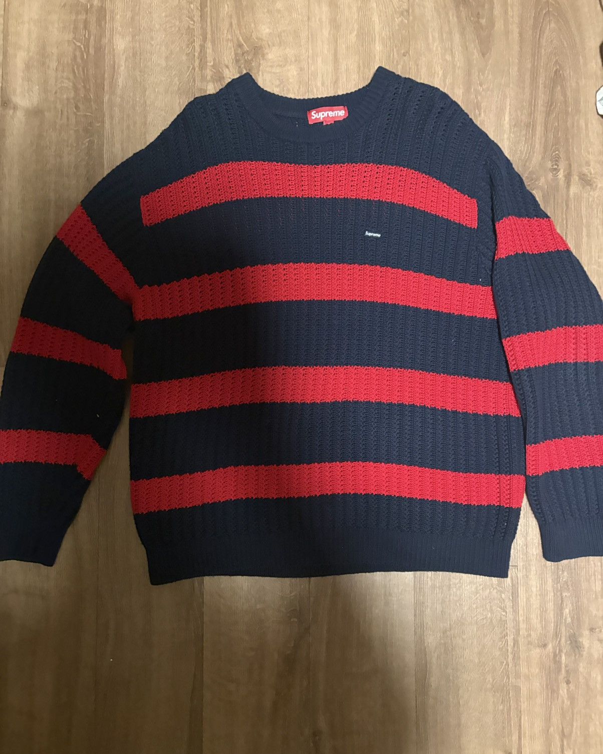 Supreme Supreme Loose Gauge Stripe Small Box Sweater | Grailed