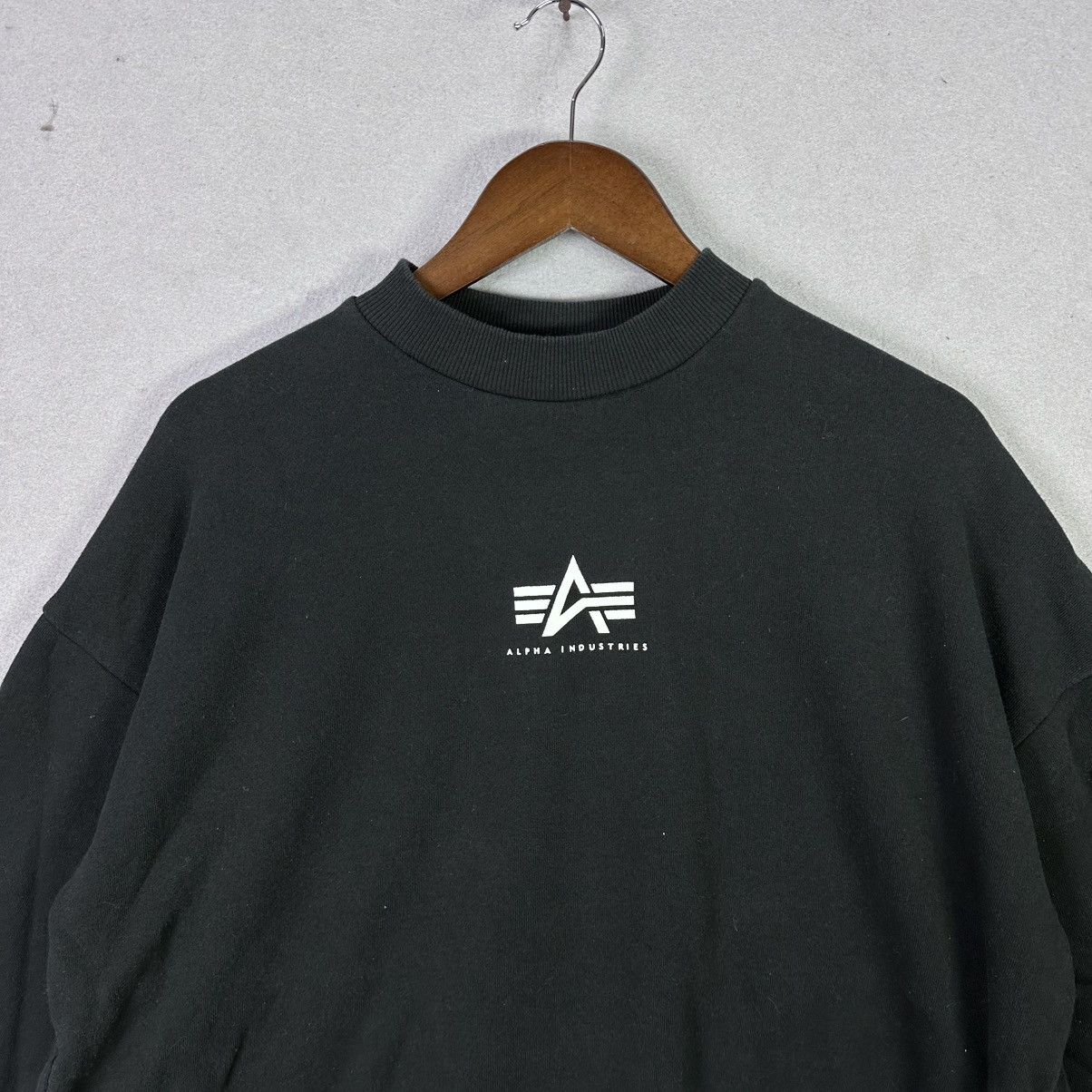 Alpha Industries Alpha Industries Black Crewneck Sweatshirt Size US L / EU 52-54 / 3 - 3 Thumbnail