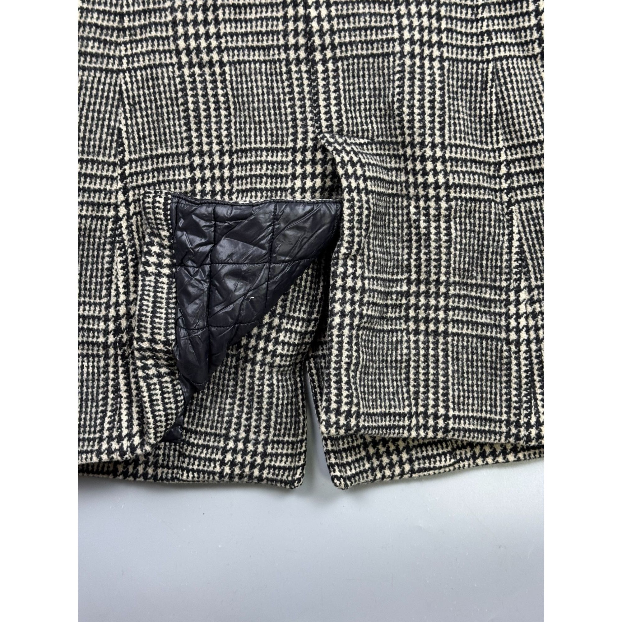 Fay Fay Checkered Tartan Insulated Wool Coat (Y1234) Size M / US 6-8 / IT 42-44 - 13 Thumbnail