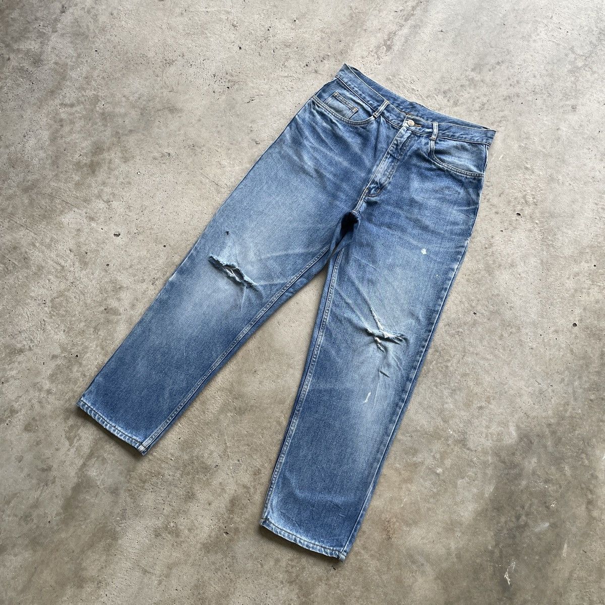 Japanese Brand W31💥 Vintage Japanese Jeans Faded Denim Distressed Pants Size US 31 - 2 Thumbnail