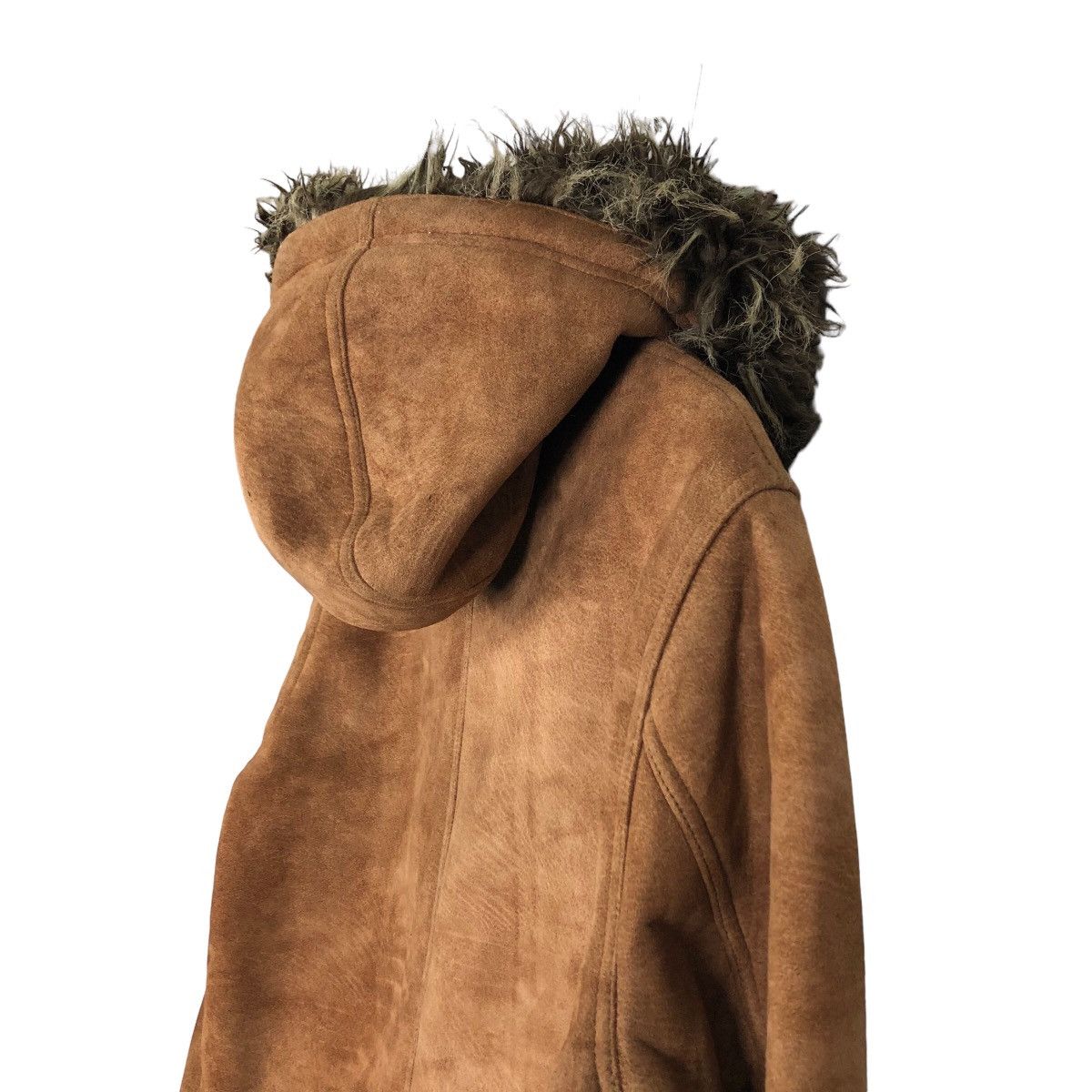 Japanese Brand 🔥90’s Vintage Carter’s Moleskin Leather Mink Fur Hoodie Size US L / EU 52-54 / 3 - 9 Thumbnail