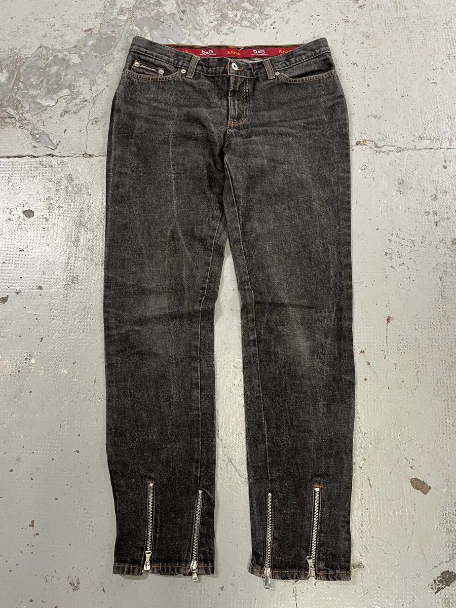Dolce & Gabbana AW2003 Dolce & Gabbana Multi Zips Grey Denim Jeans Size US 31 - 6 Thumbnail