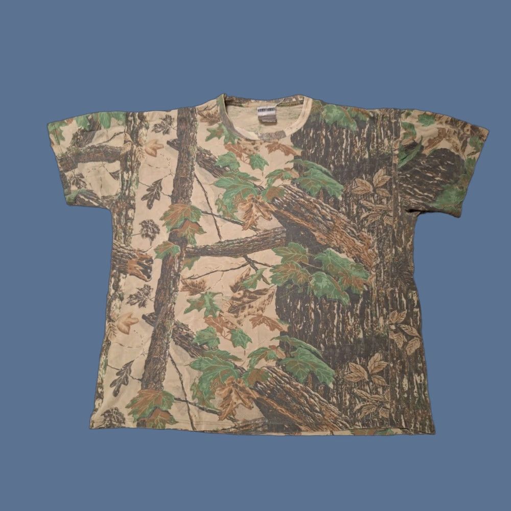 Jerzees VINTAGE Jerzees Outdoors T-Shirt XL Realtree Camo Camouflage Shirt Men USA 90s 1990s Size US XL / EU 56 / 4 - 1 Thumbnail