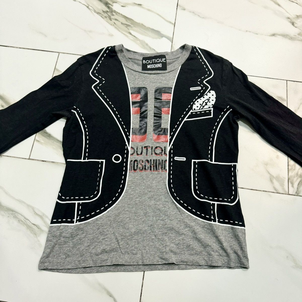 Designer × Moschino MOSCHINO BOUTIQUE LONG SLEEVE TEE! Size M / US 6-8 / IT 42-44 - 2 Thumbnail