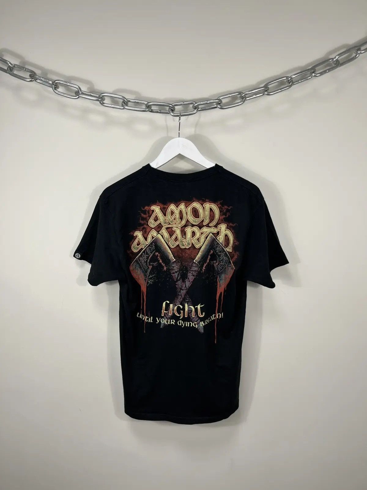 Band Tees × Vintage Vintage Amon Amarth Big Graphic Logo Rock Black Band Tee Size US M / EU 48-50 / 2 - 2 Thumbnail