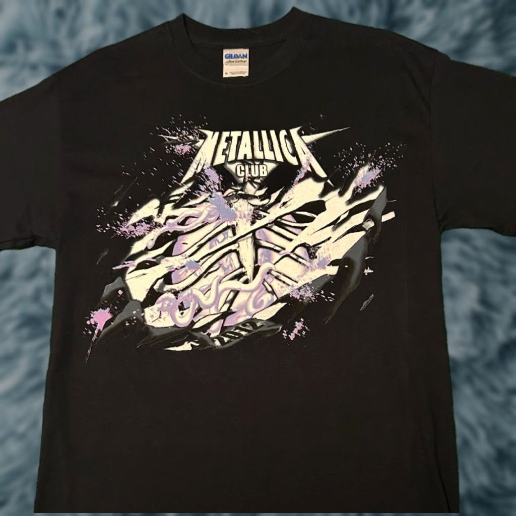 Vintage VINTAGE Metallica Rock Band Tee Shirt Mens M Black 90s Y2K Band Music VTG 2012 Club Rock Mens Size US M / EU 48-50 / 2 - 1 Thumbnail
